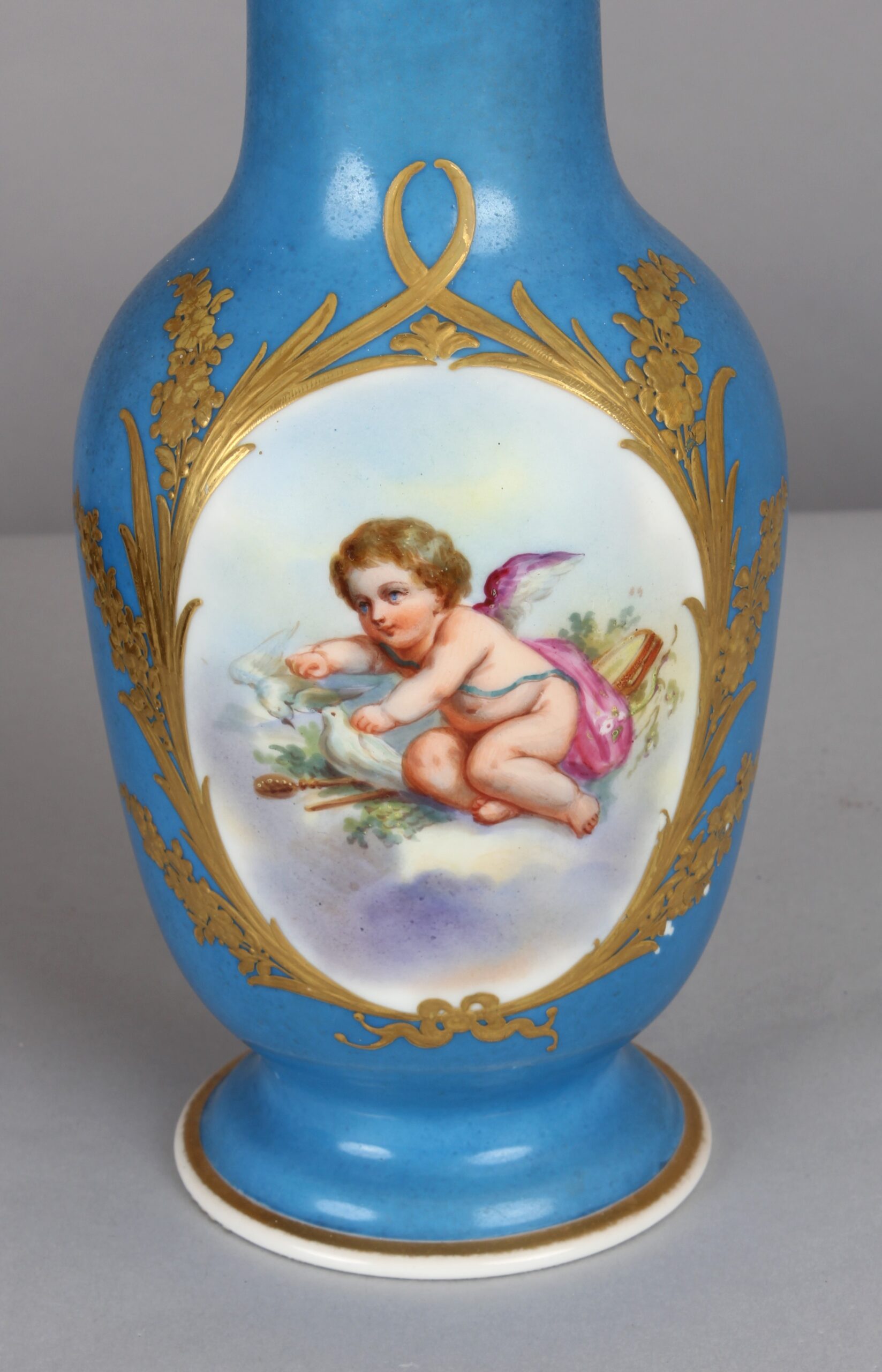Pair of late 19th century French baluster-shaped vases