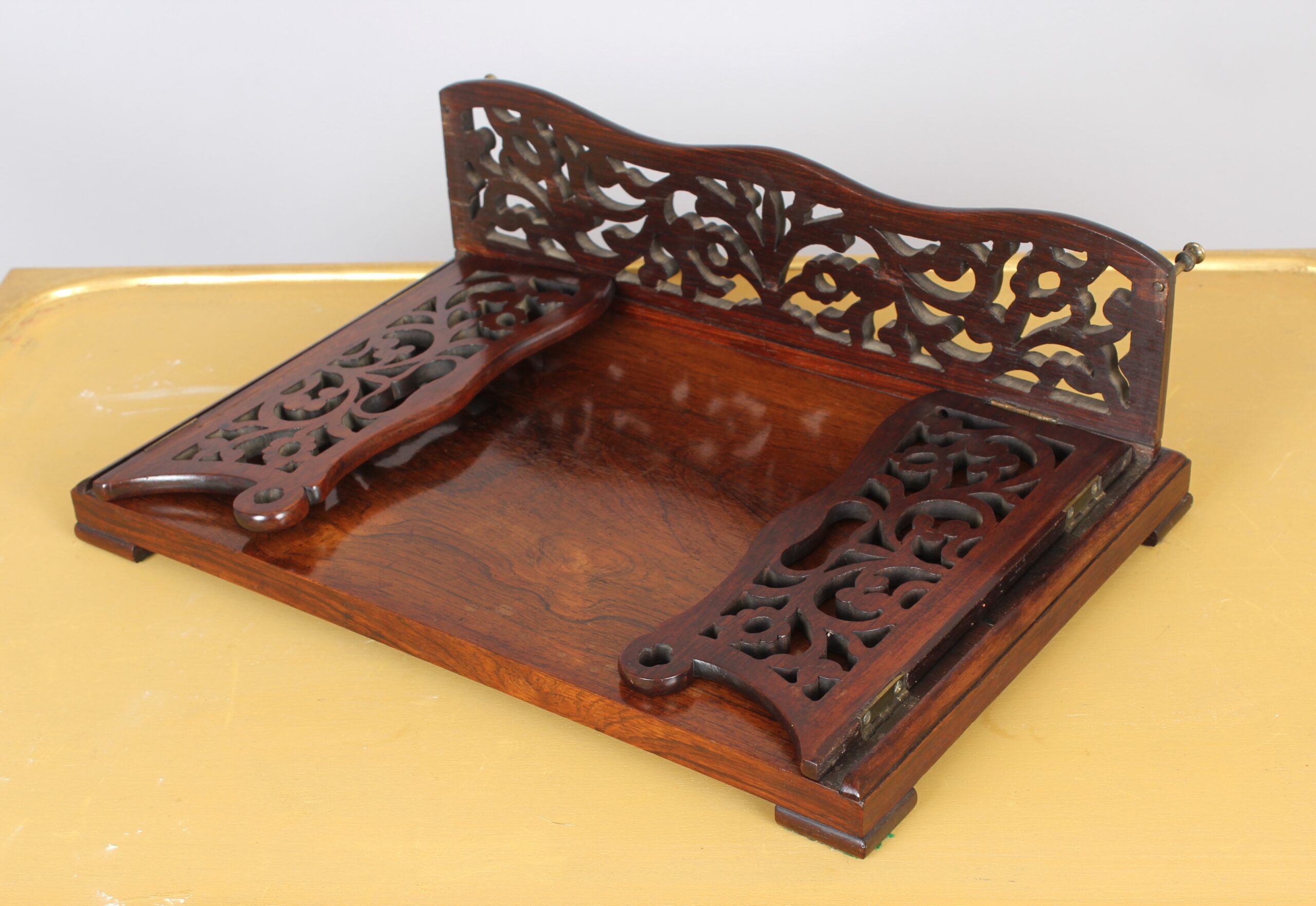 Rosewood travelling book tray