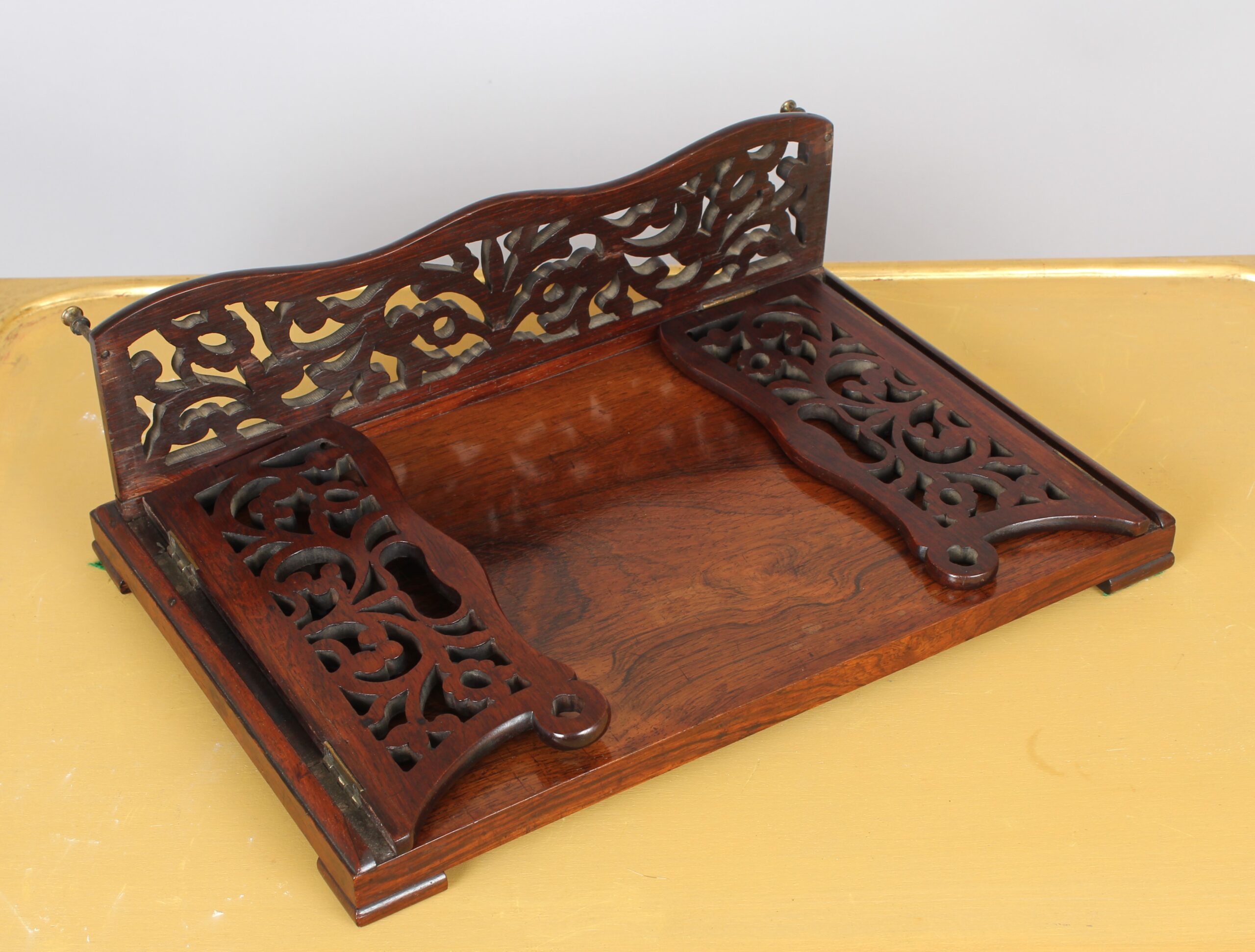 Rosewood travelling book tray
