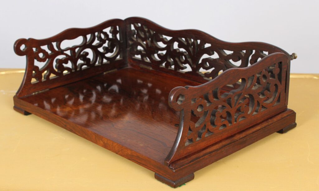 Rosewood travelling book tray