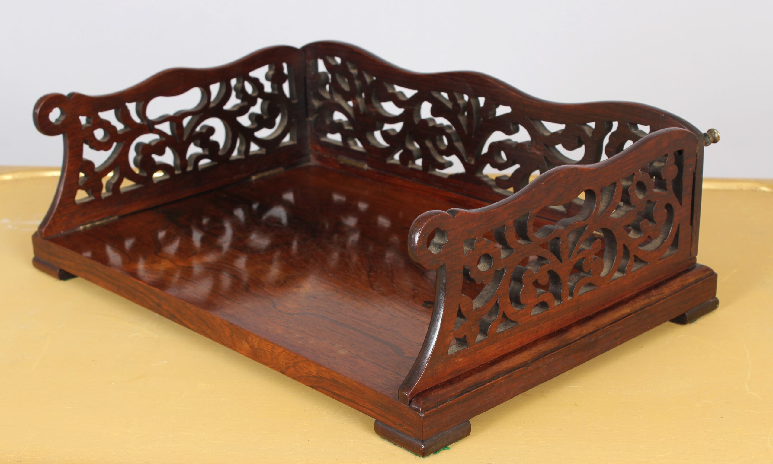 Rosewood travelling book tray