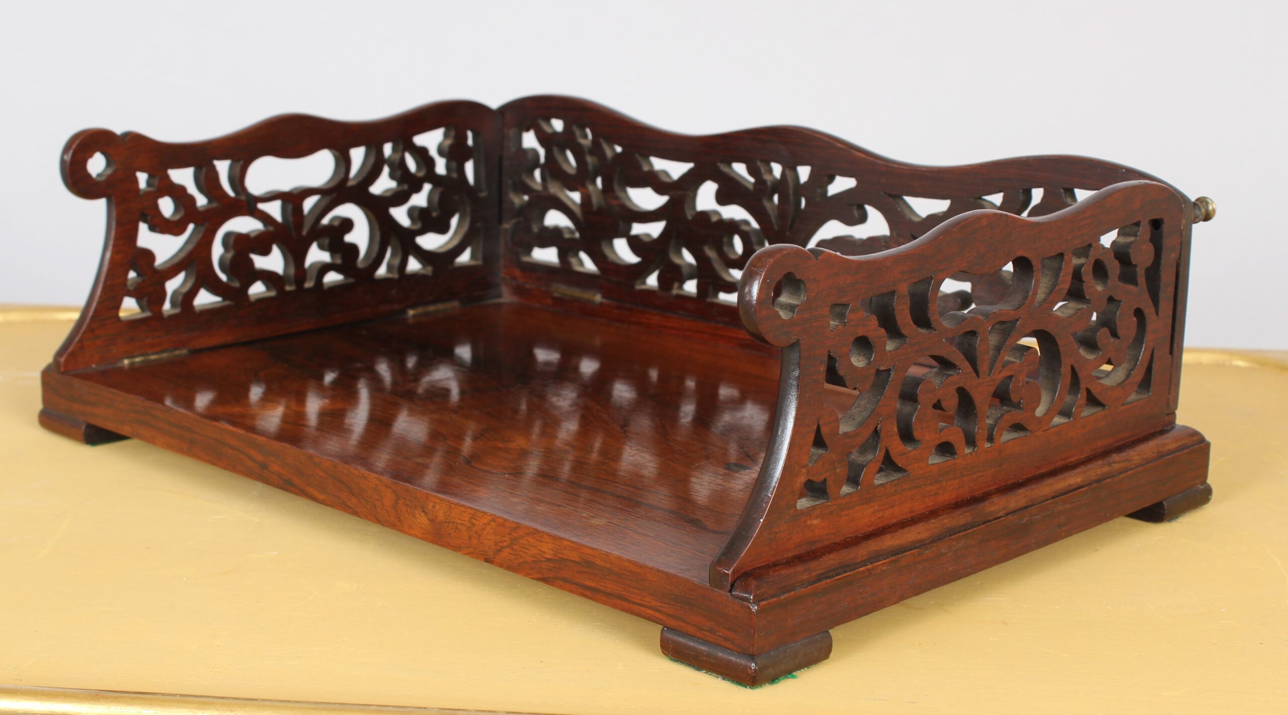 Rosewood travelling book tray