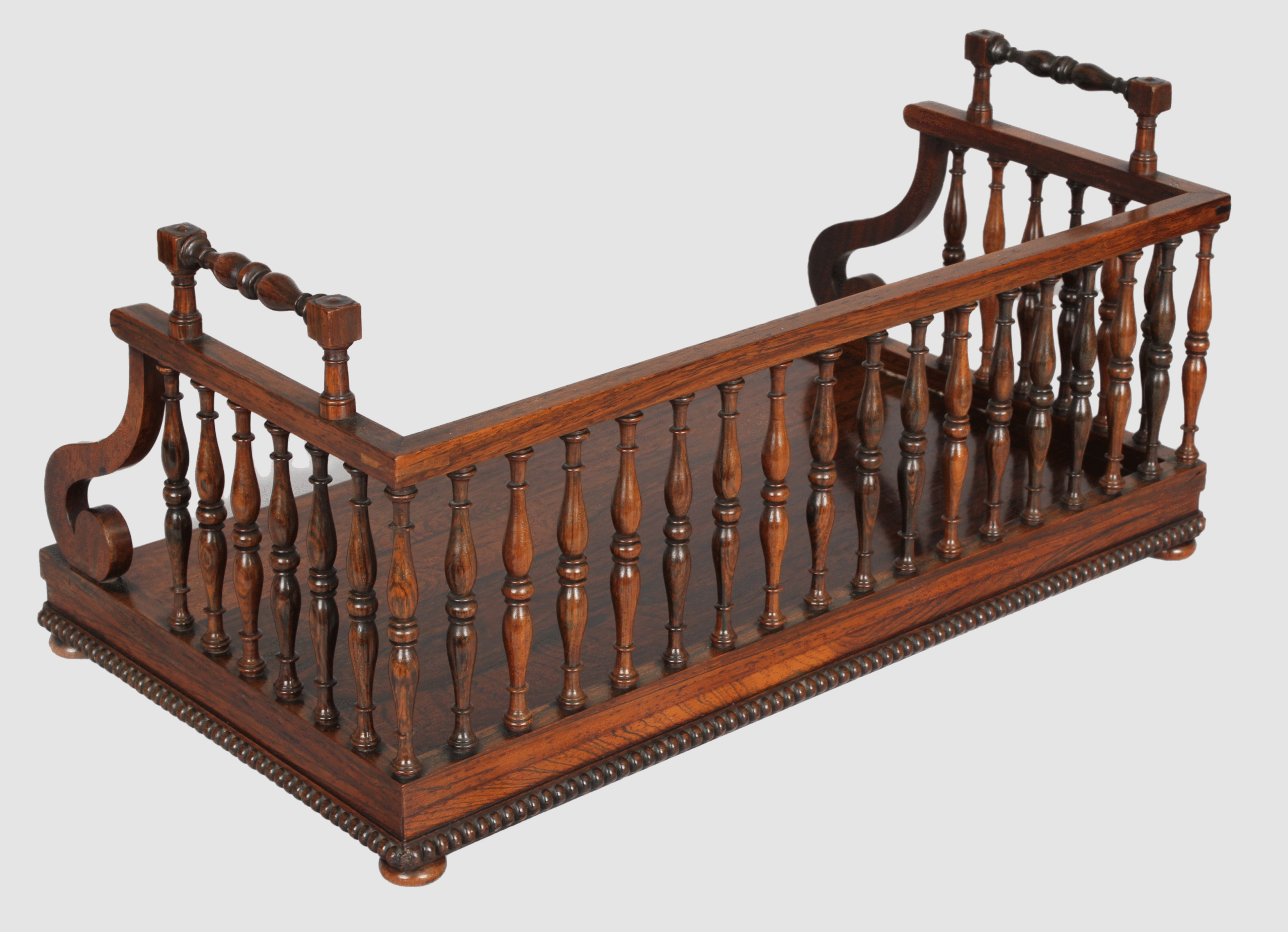 Early 19th century rosewood book-carrier