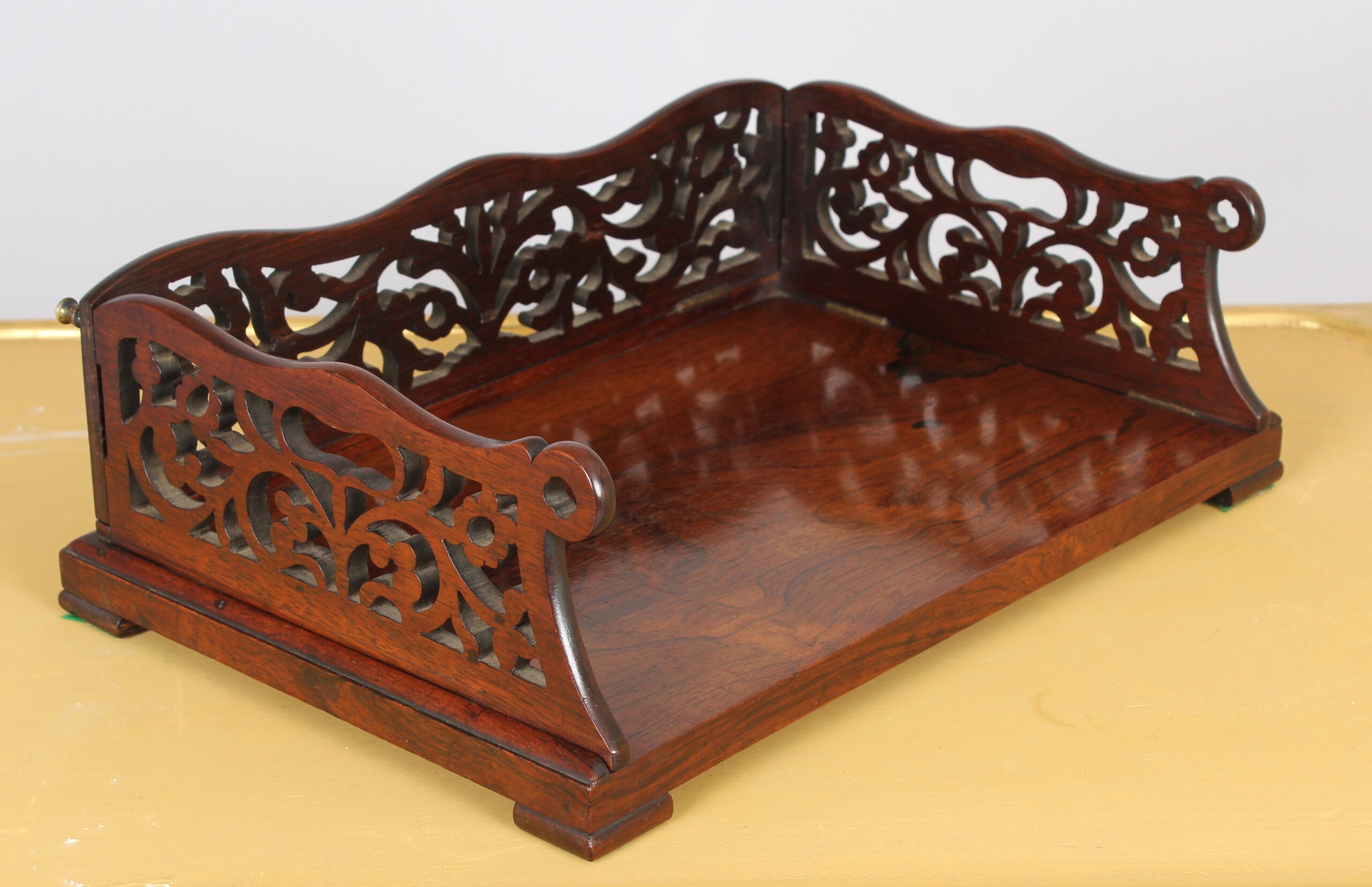 Rosewood travelling book tray