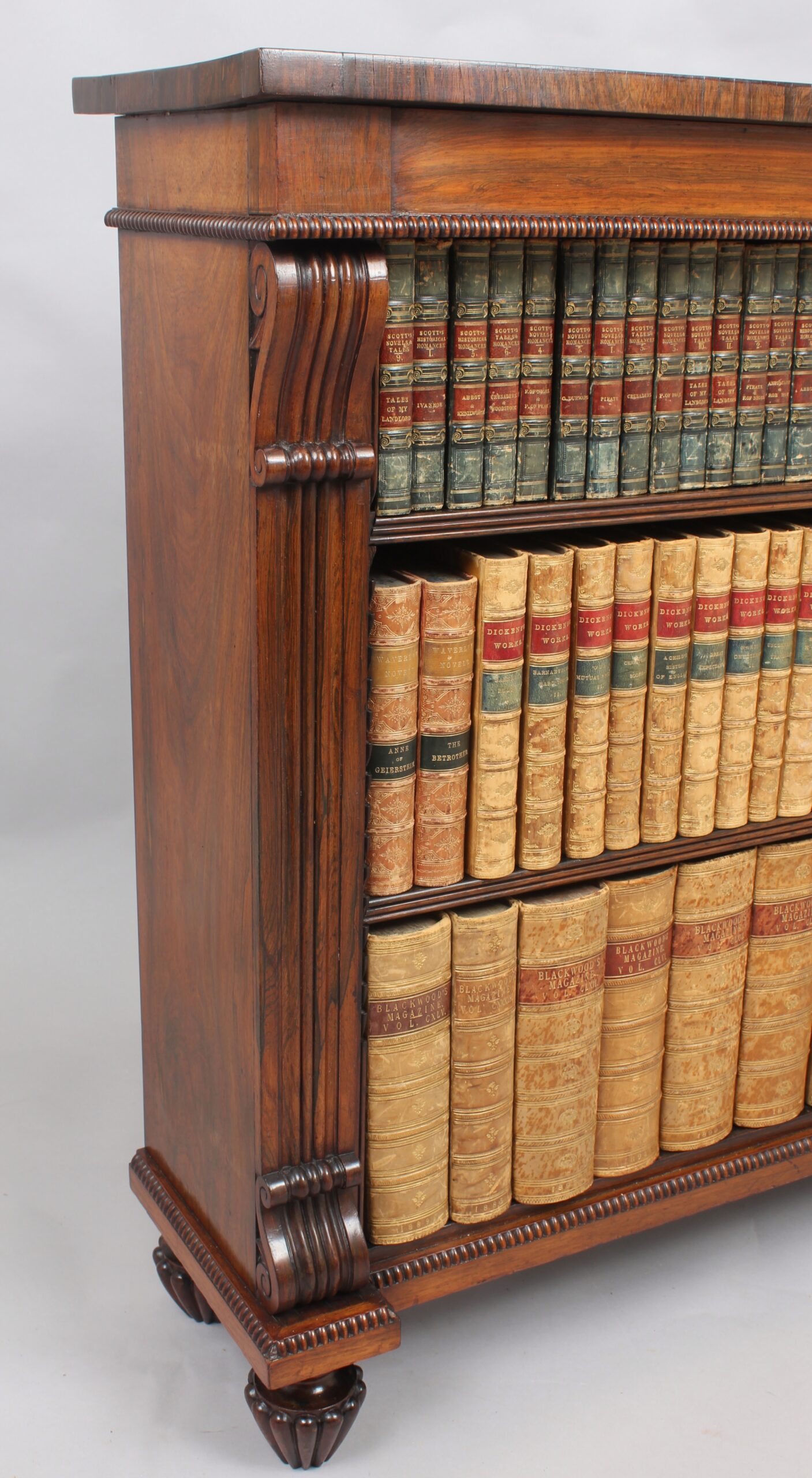 George IV period rosewood small bookcase of fine quality