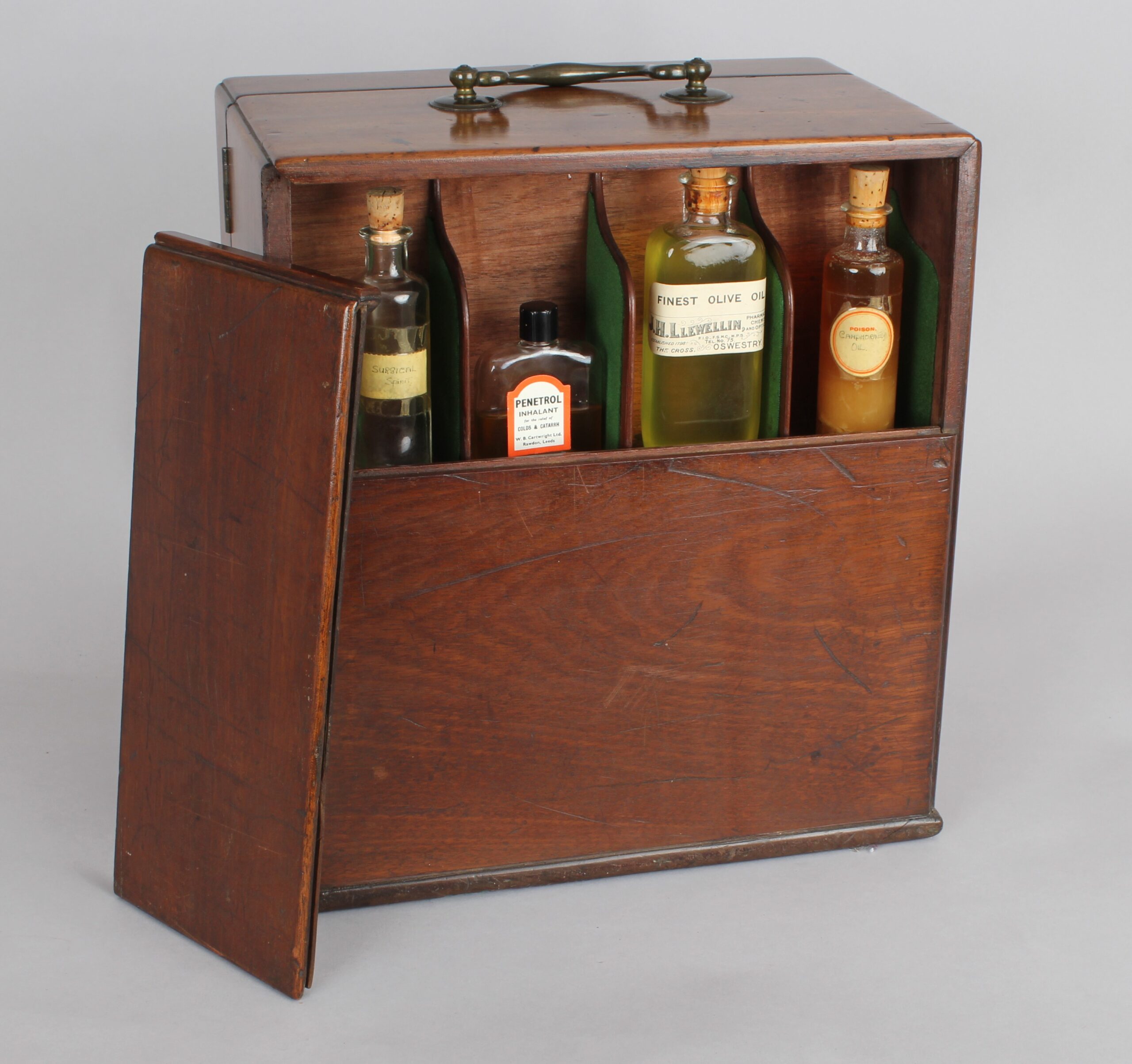 Early 19th century mahogany apothecary cabinet
