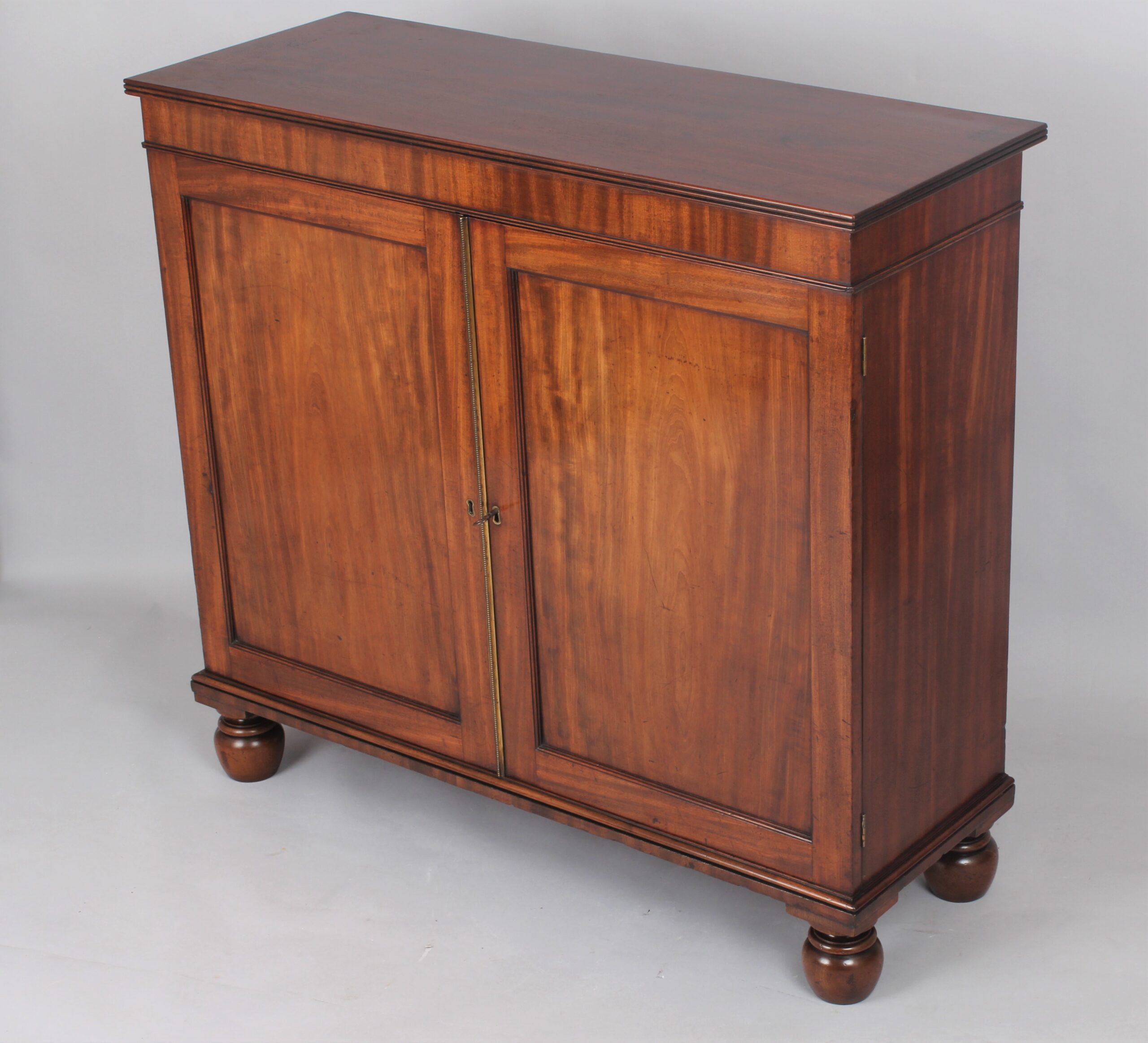 George III period mahogany dwarf side cabinet