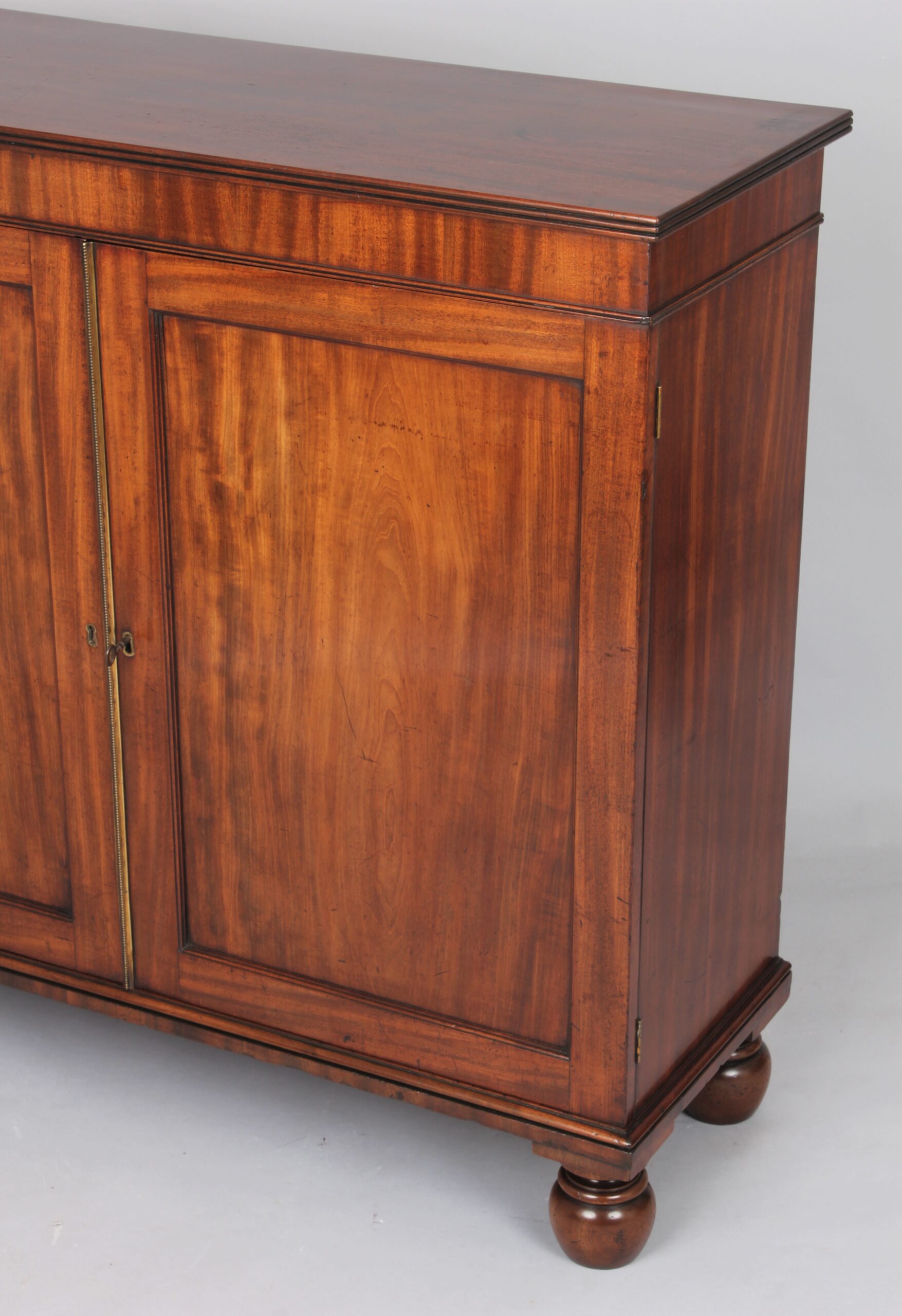 George III period mahogany dwarf side cabinet