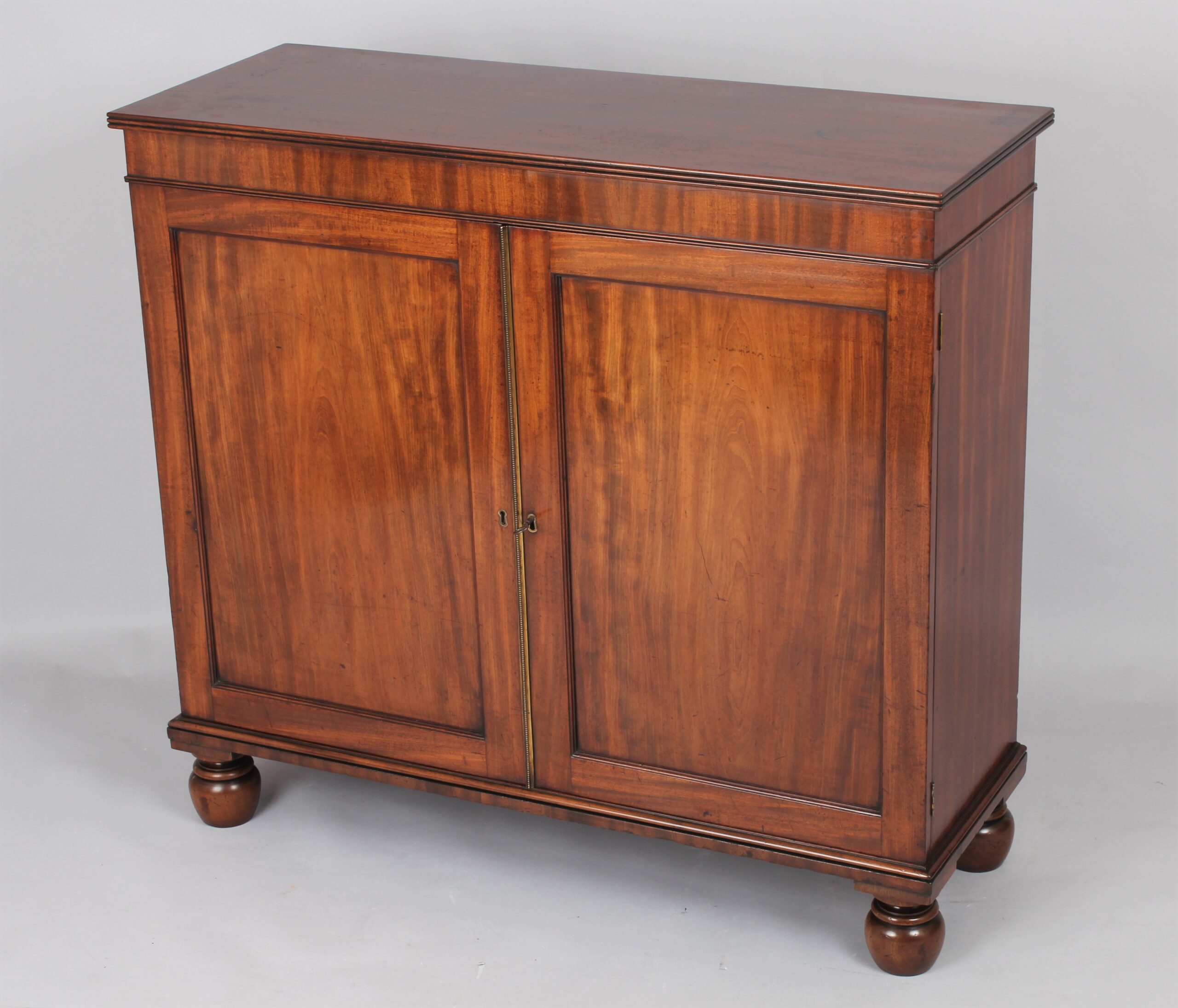George III period mahogany dwarf side cabinet