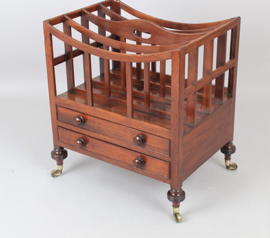 George IV period mahogany Canterbury