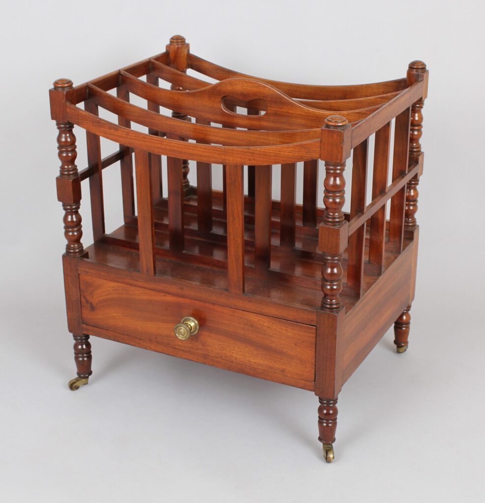 George III period mahogany Canterbury