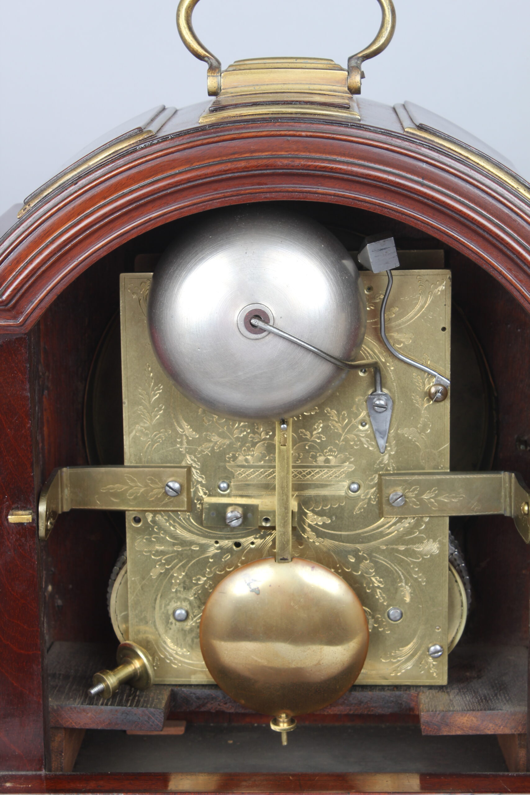 Fine George III period mahogany bracket-clock
