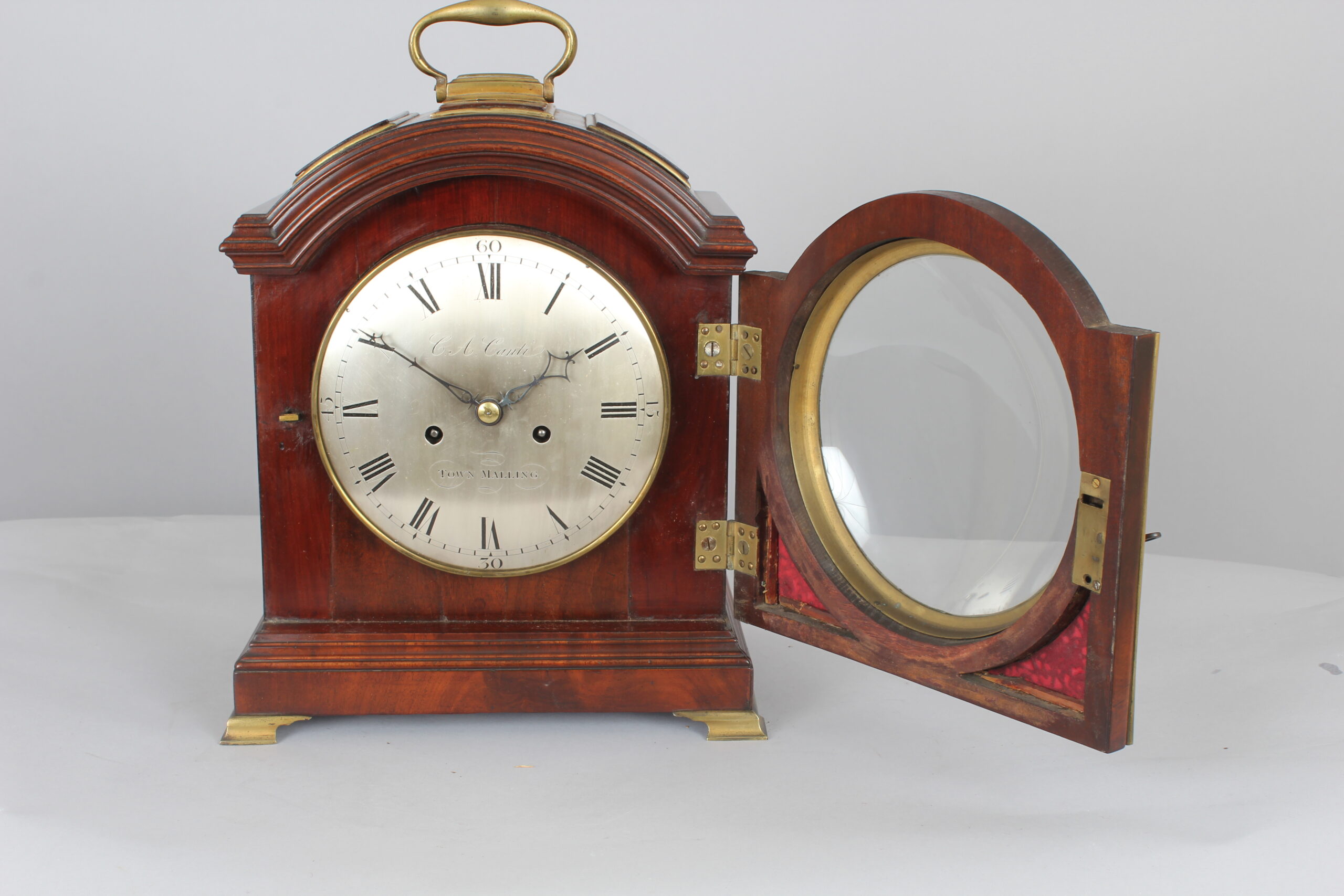 Fine George III period mahogany bracket-clock