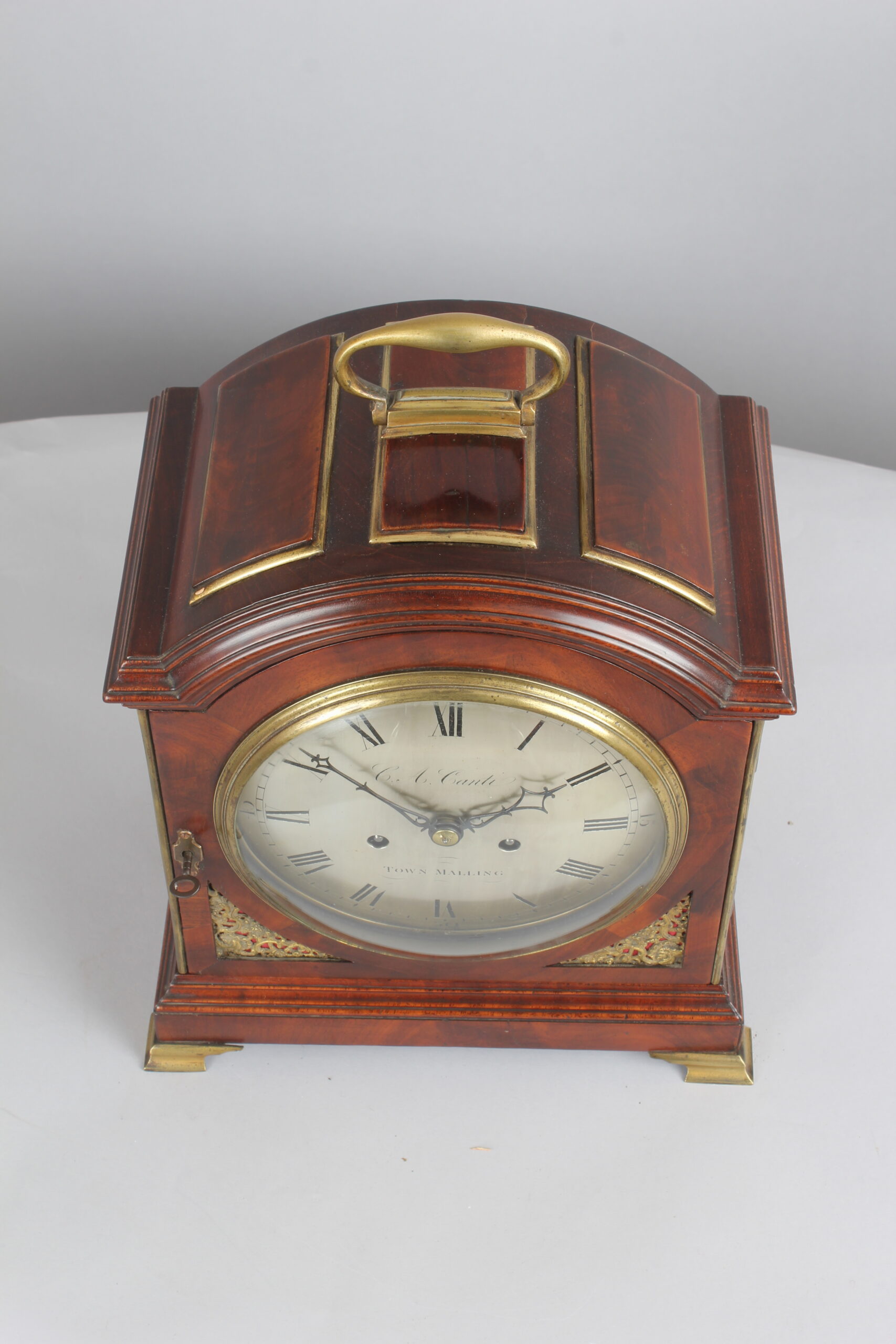 Fine George III period mahogany bracket-clock