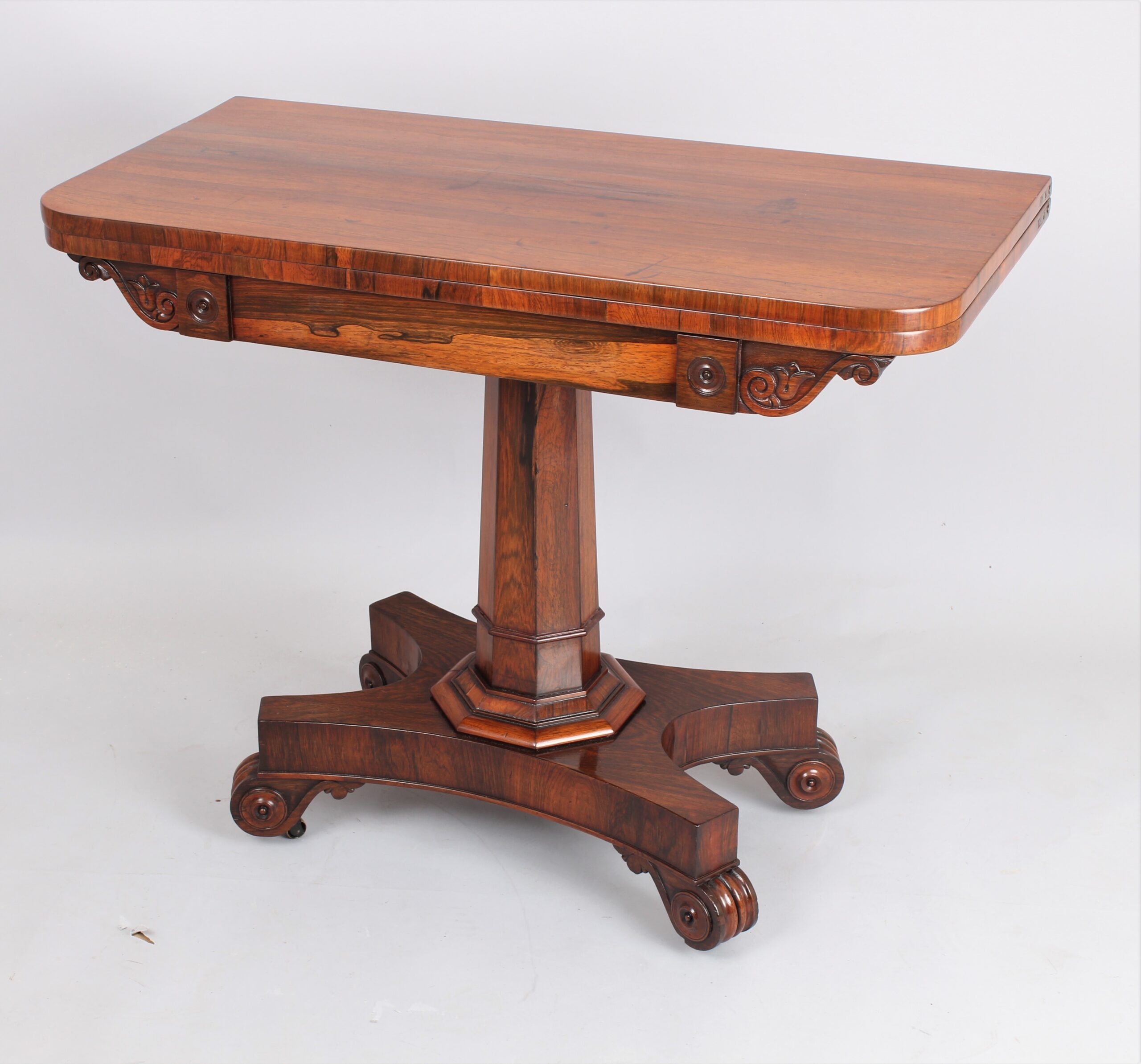 William IV period rosewood card table