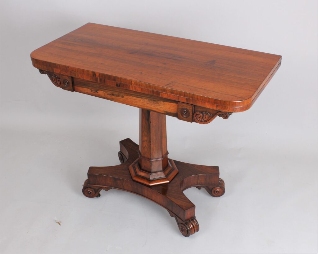 William IV period rosewood card table