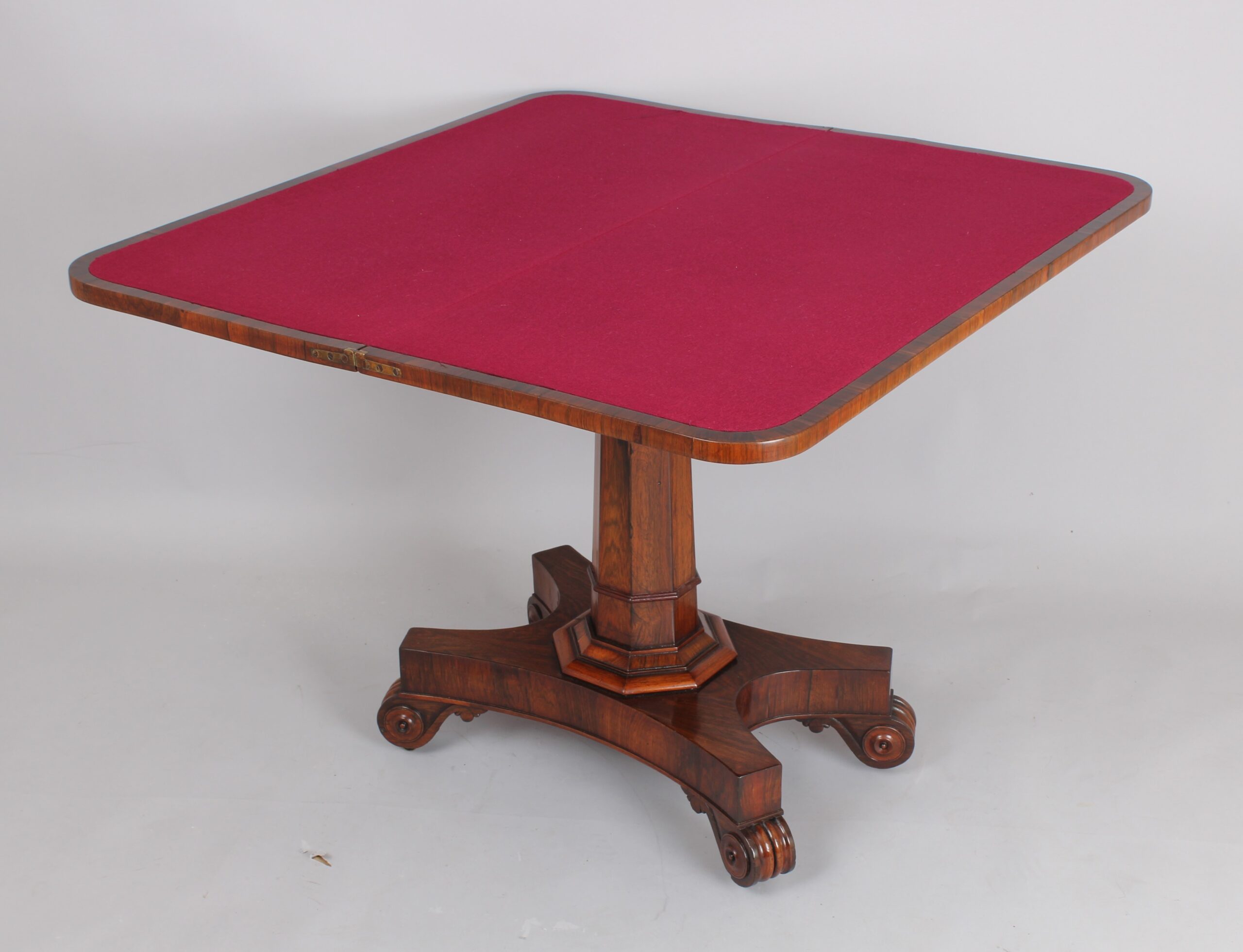William IV period rosewood card table