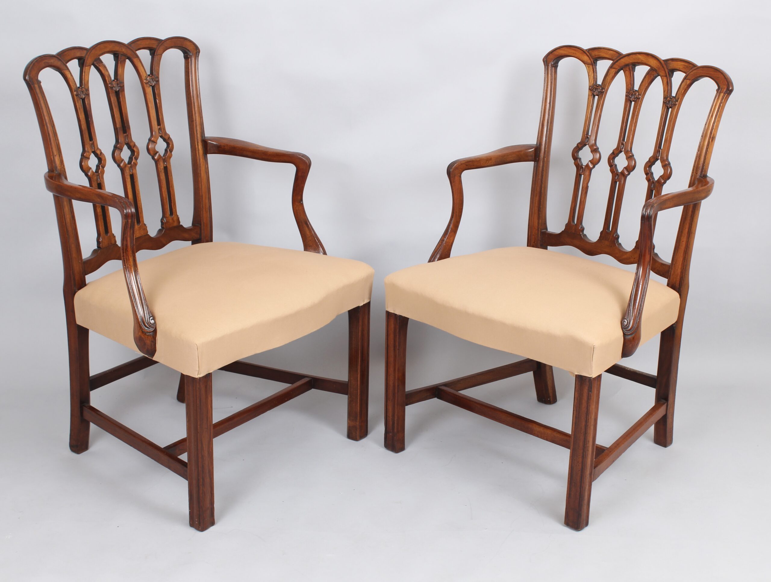 High quality pair of mahogany chairs