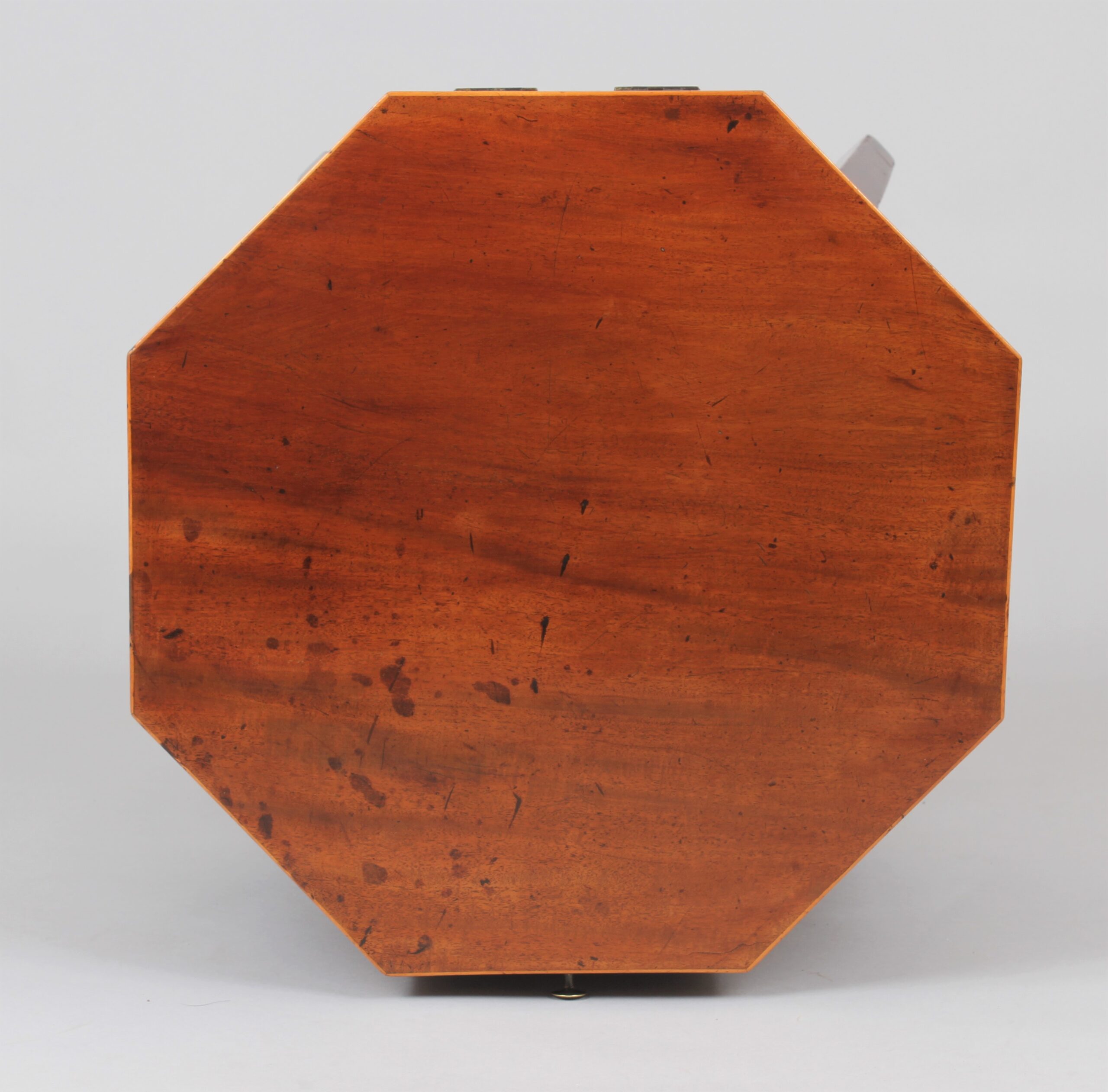 George III period octagonal mahogany cellarette