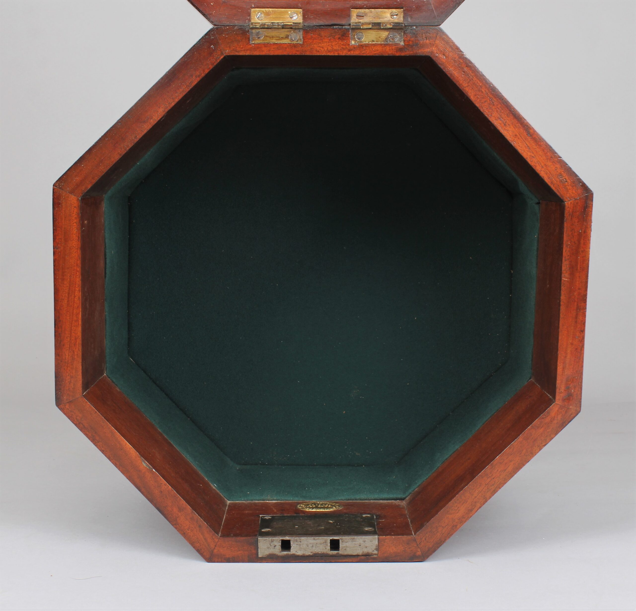 George III period octagonal mahogany cellarette
