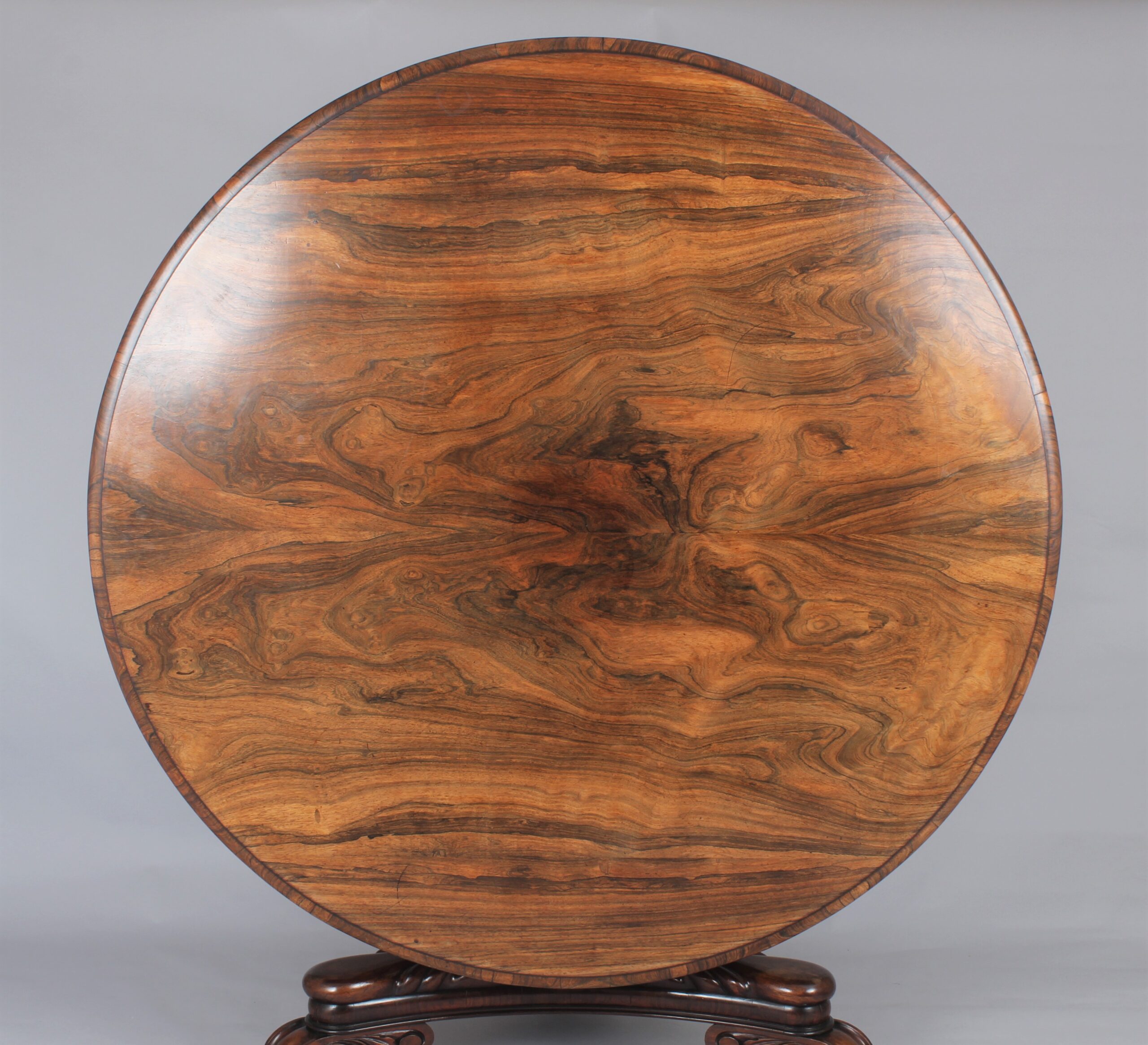 A fine William IV period rosewood pedestal table