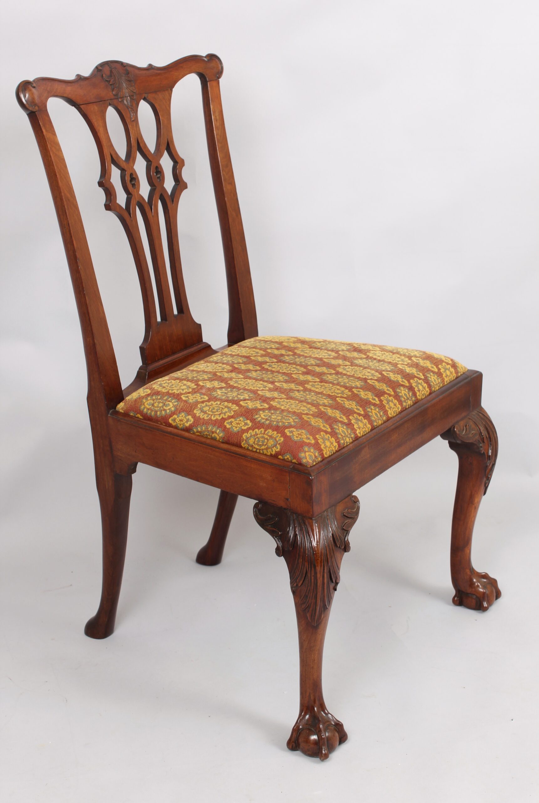 Mid eighteenth century ‘red walnut’ side chair