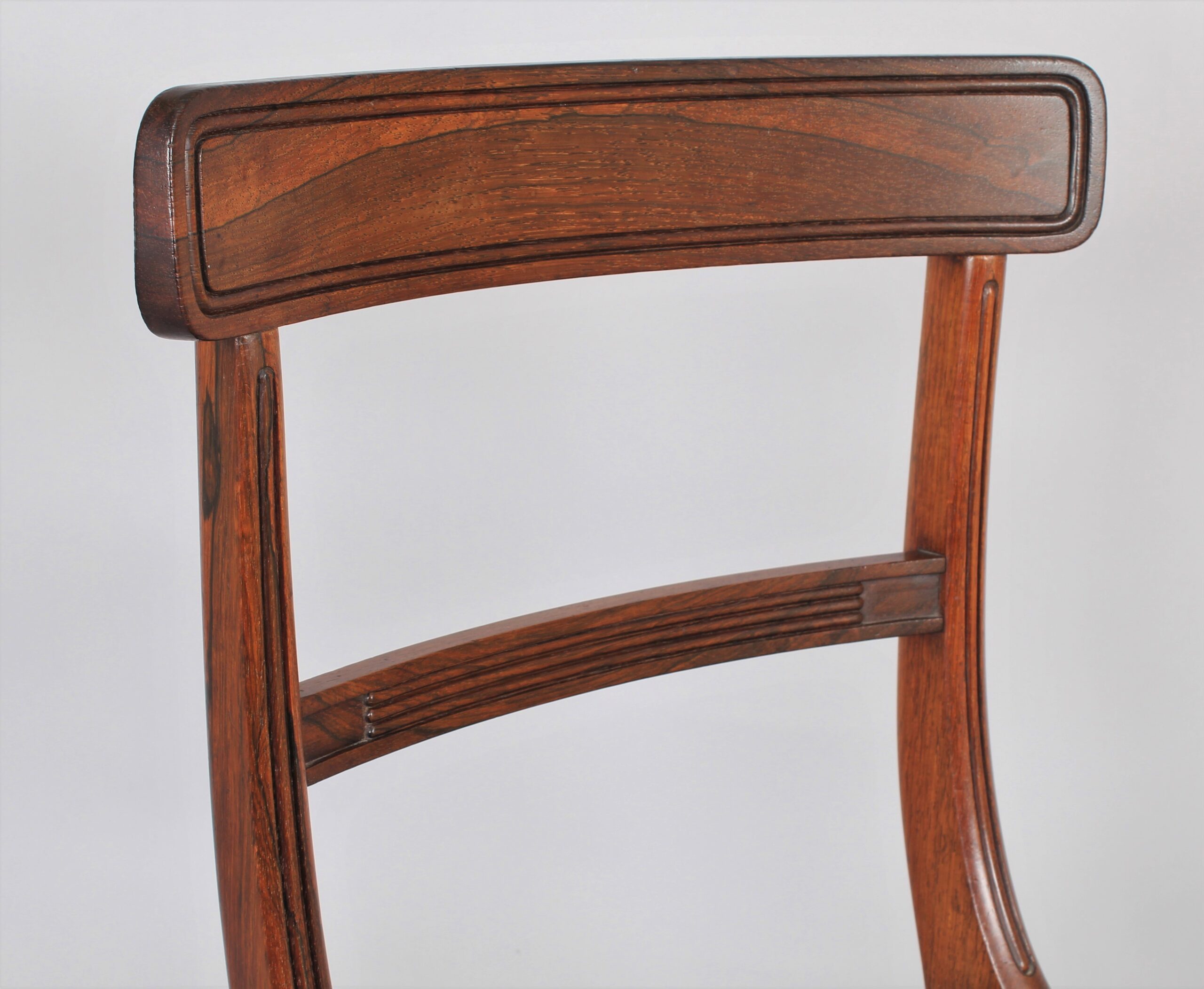 Set of Regency rosewood dining chairs