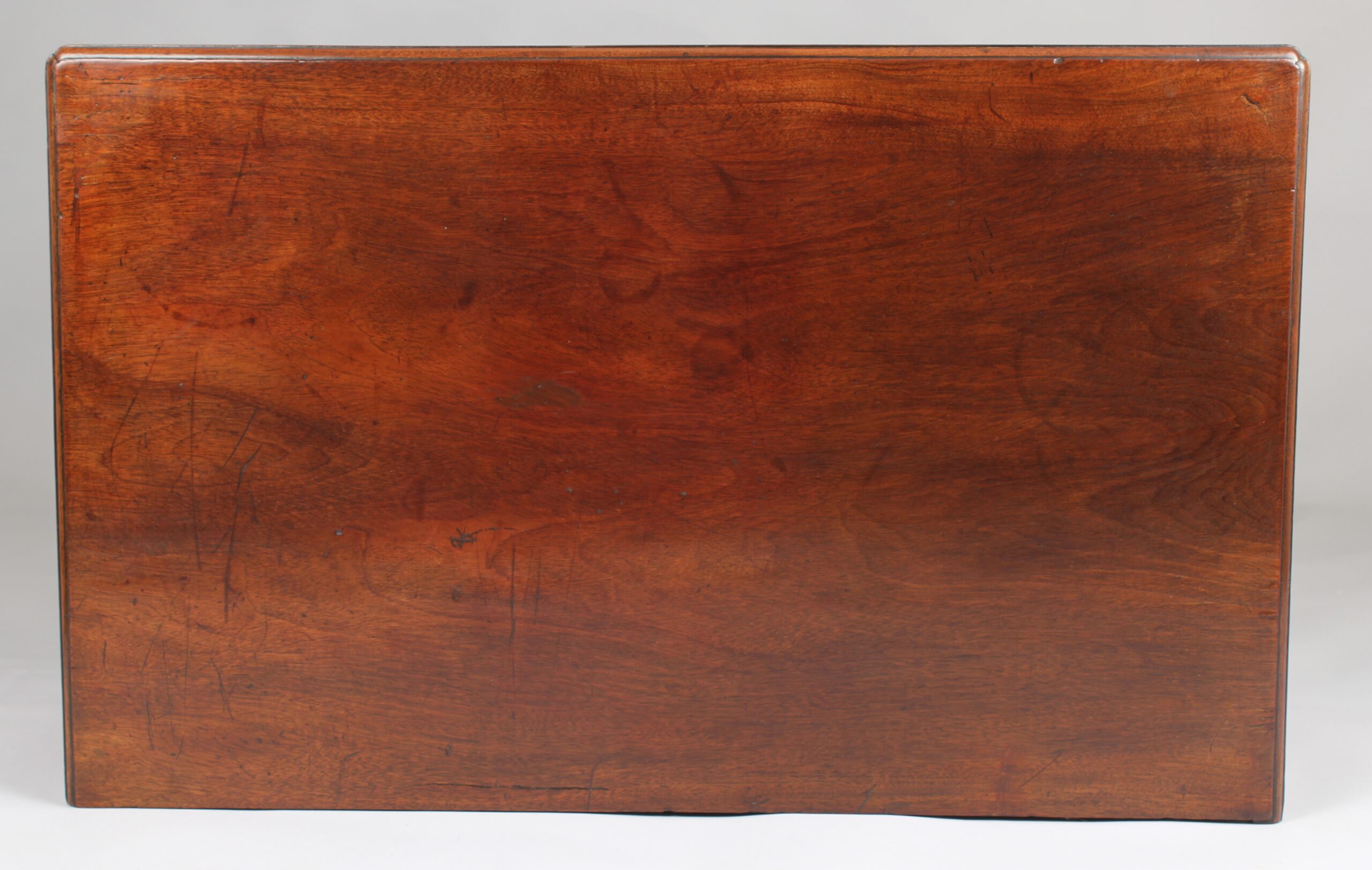Small George III mahogany chest of four graduated drawers