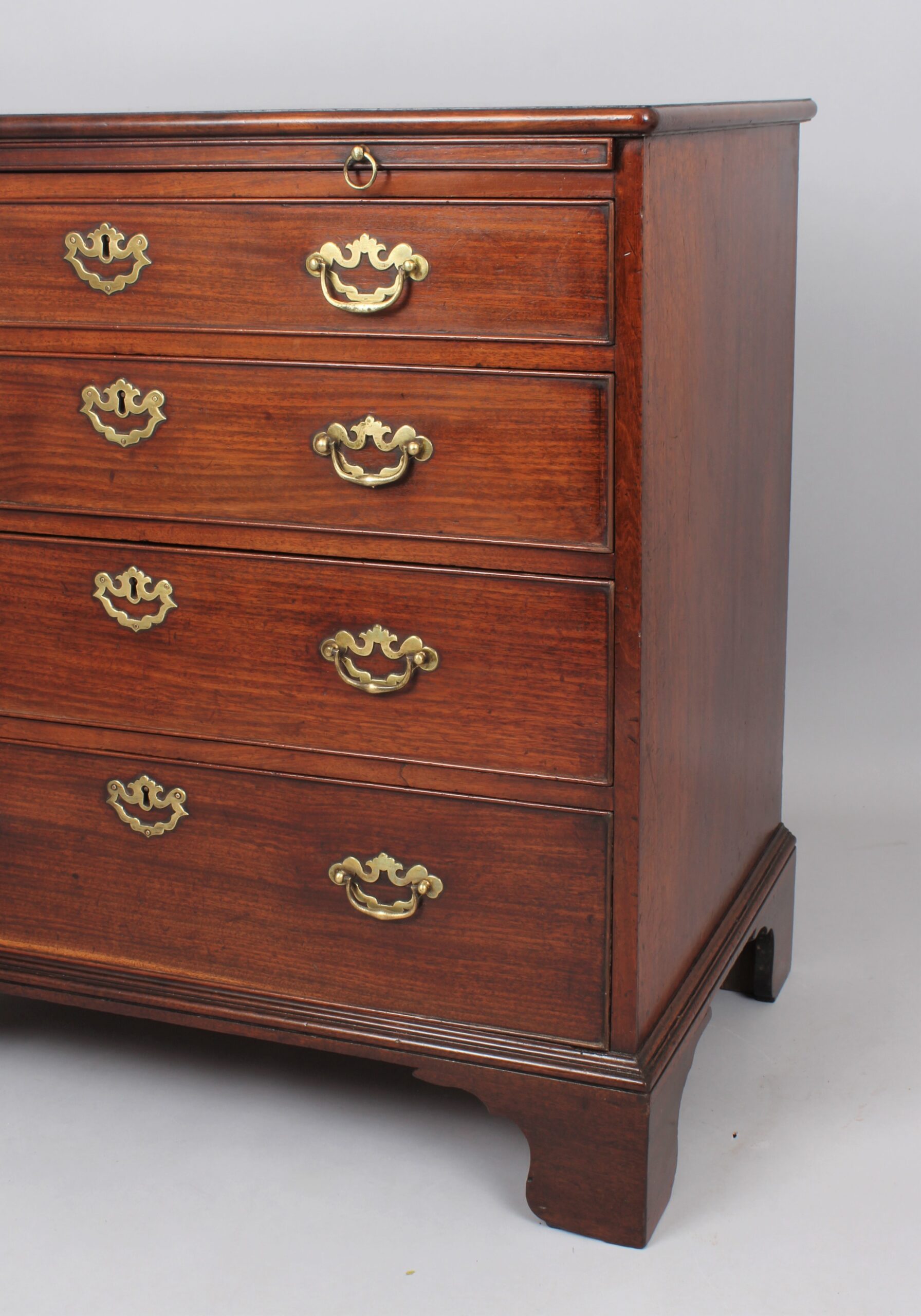 George II period small mahogany slide chest of drawers