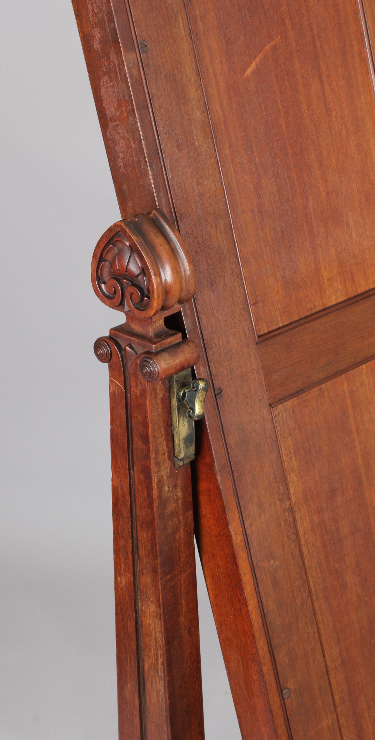 A fine quality William IV mahogany cheval mirror