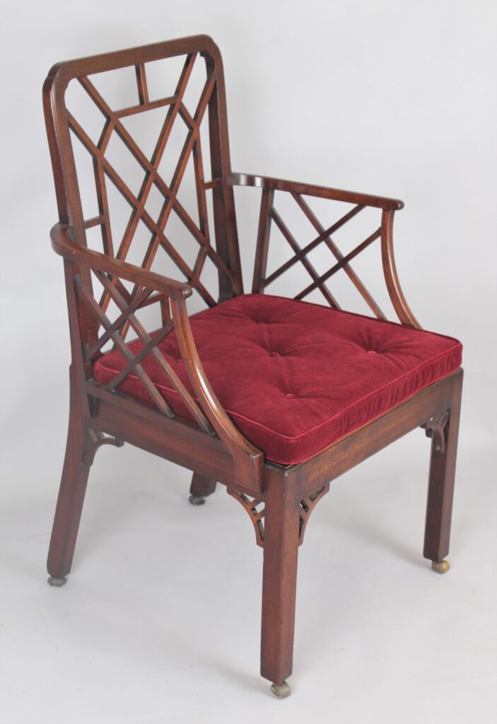 George III period mahogany ‘Cockpen’ arm chair