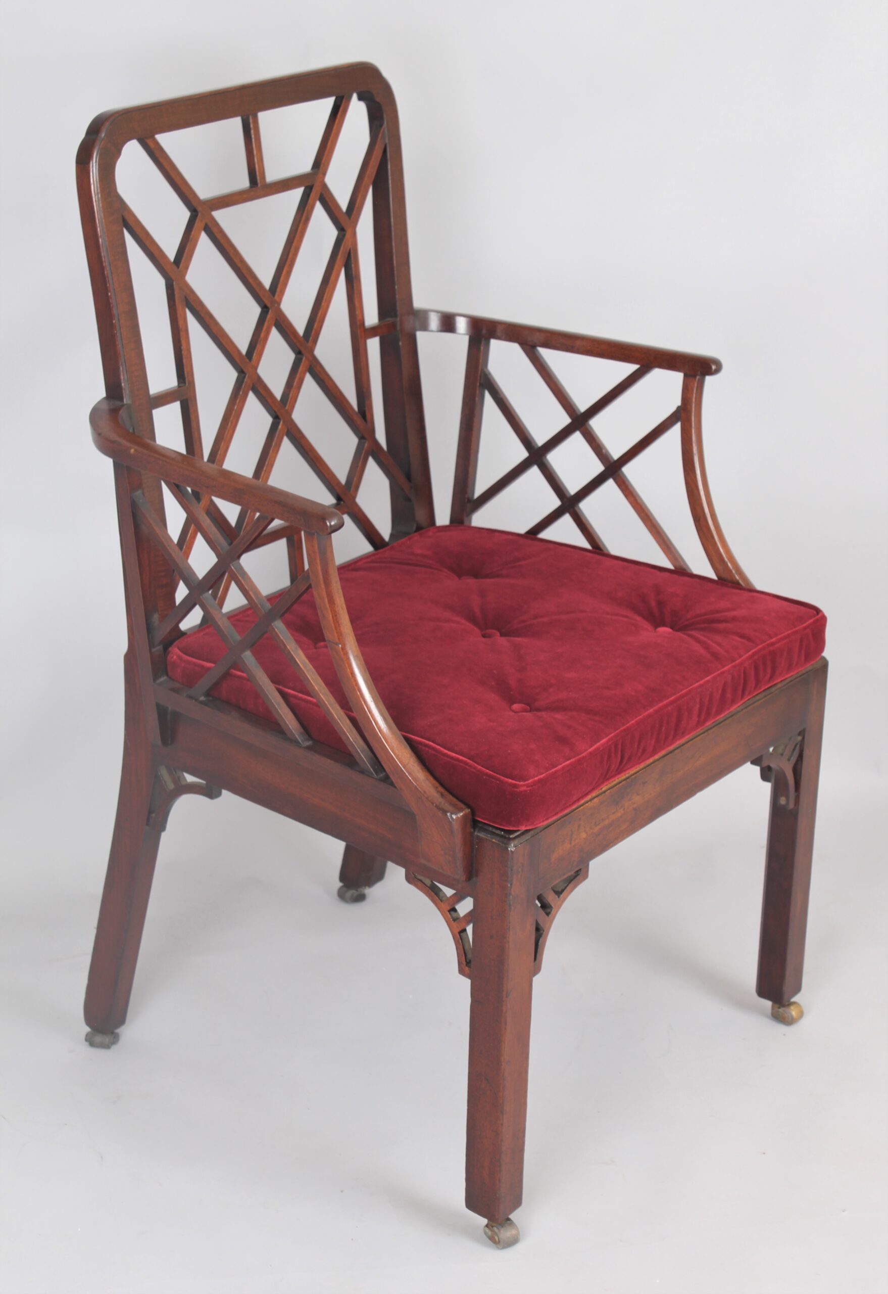George III period mahogany ‘Cockpen’ arm chair