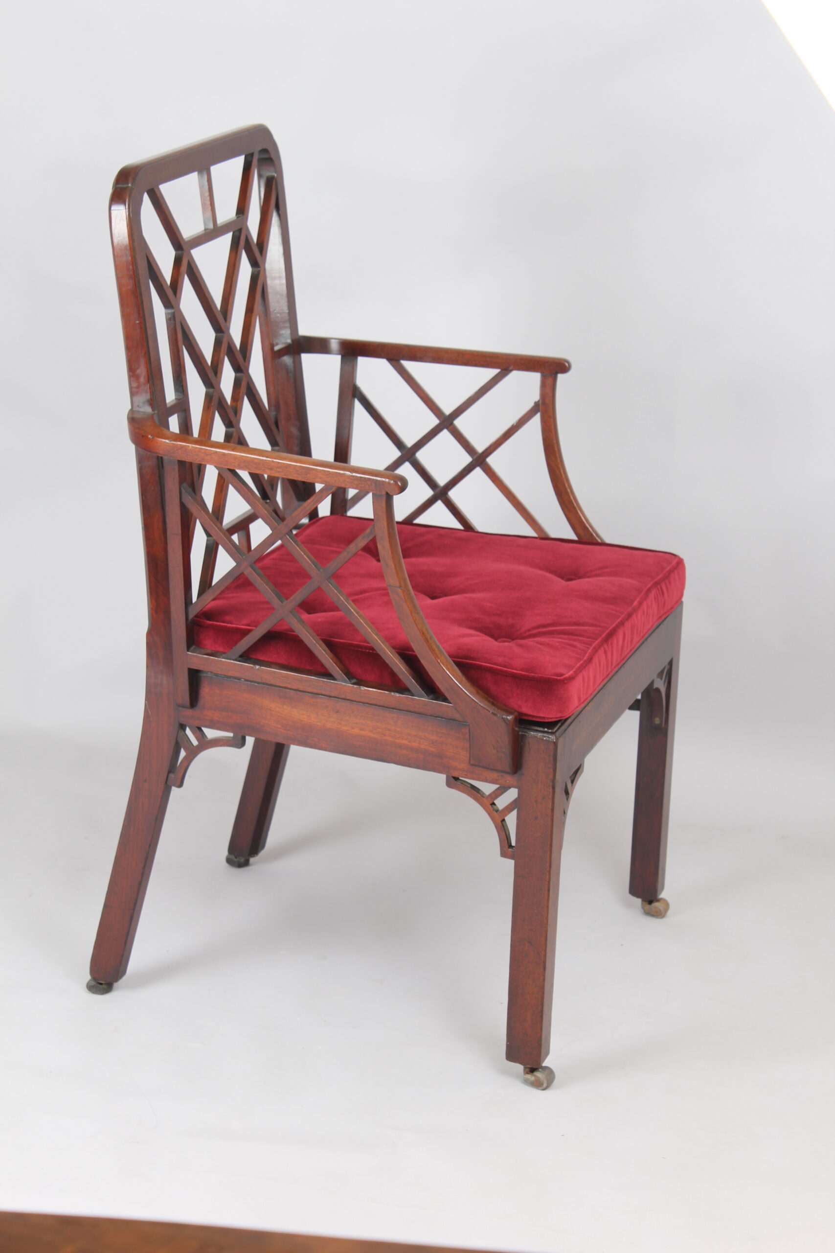 George III period mahogany ‘Cockpen’ arm chair