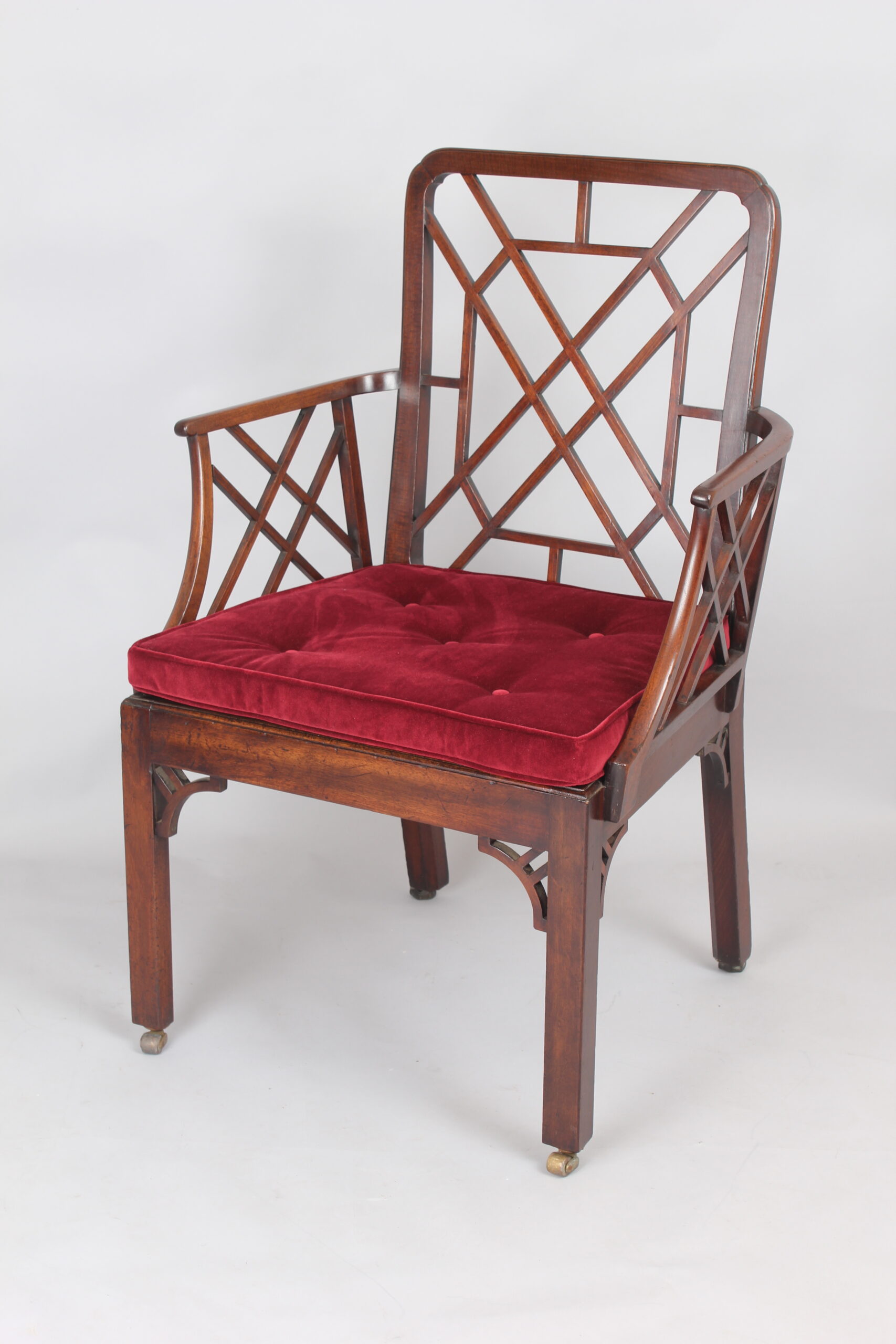 George III period mahogany ‘Cockpen’ arm chair