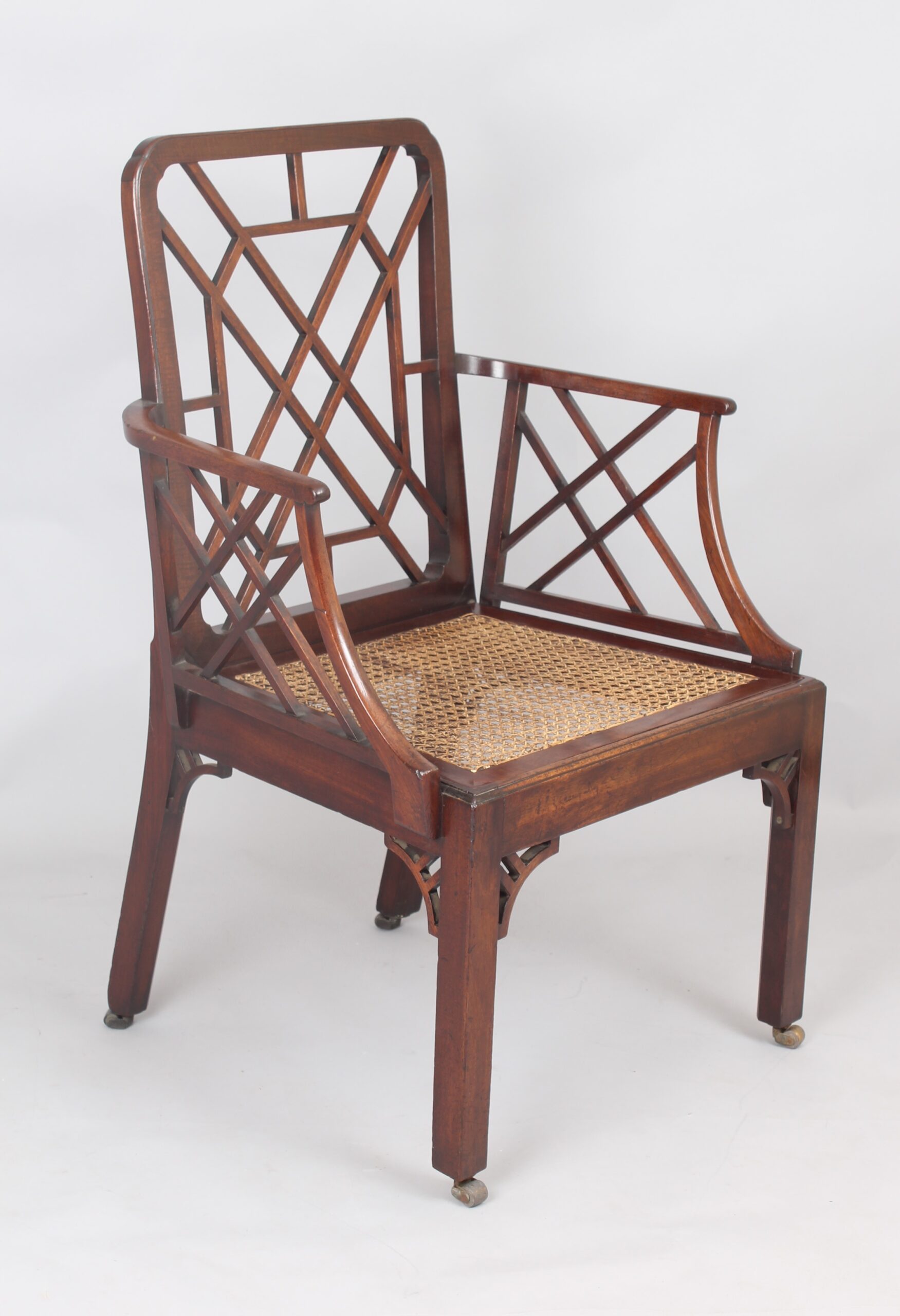 George III period mahogany ‘Cockpen’ arm chair