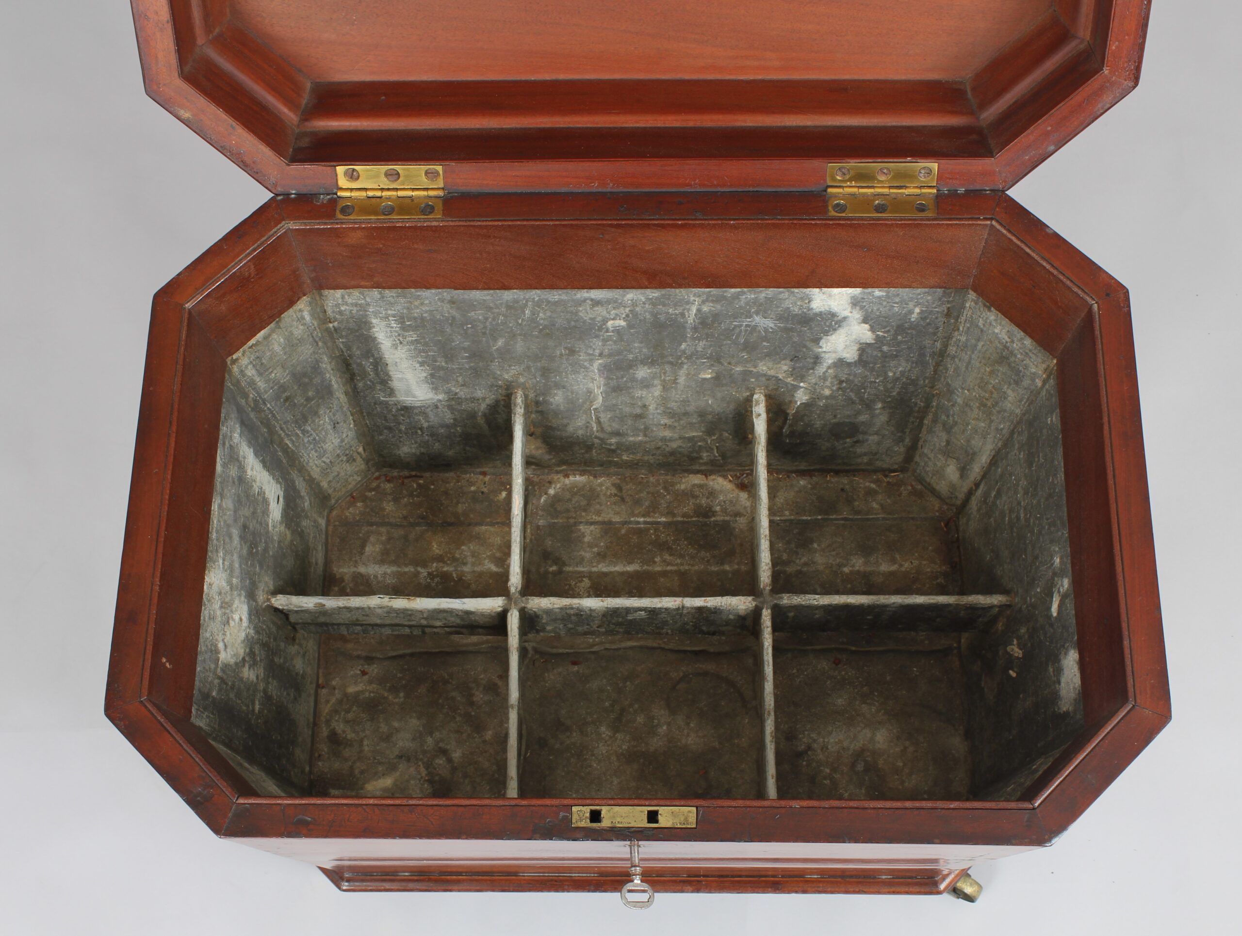 George IV period mahogany sarcophagus shaped wine cooler