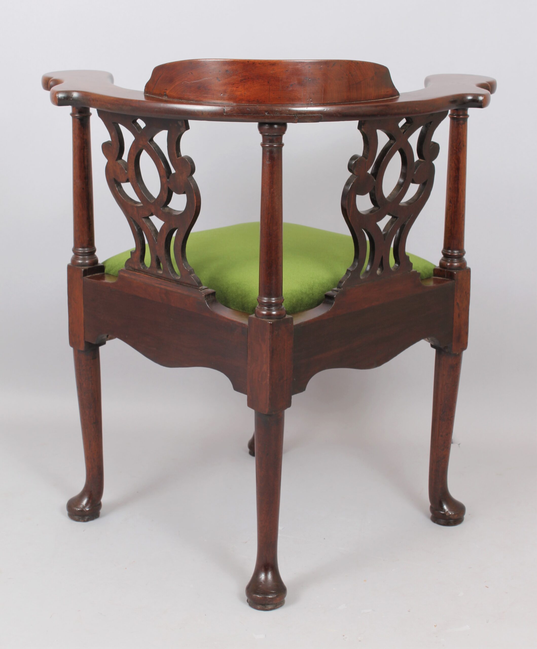 A George II ‘red walnut’ corner chair