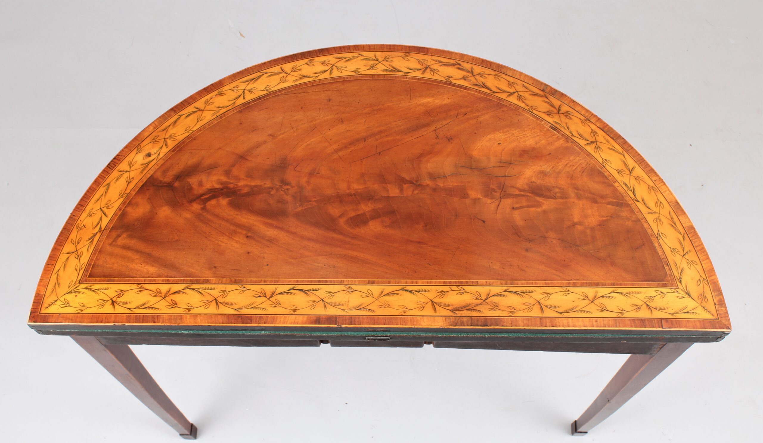 George III period mahogany semi-circular table