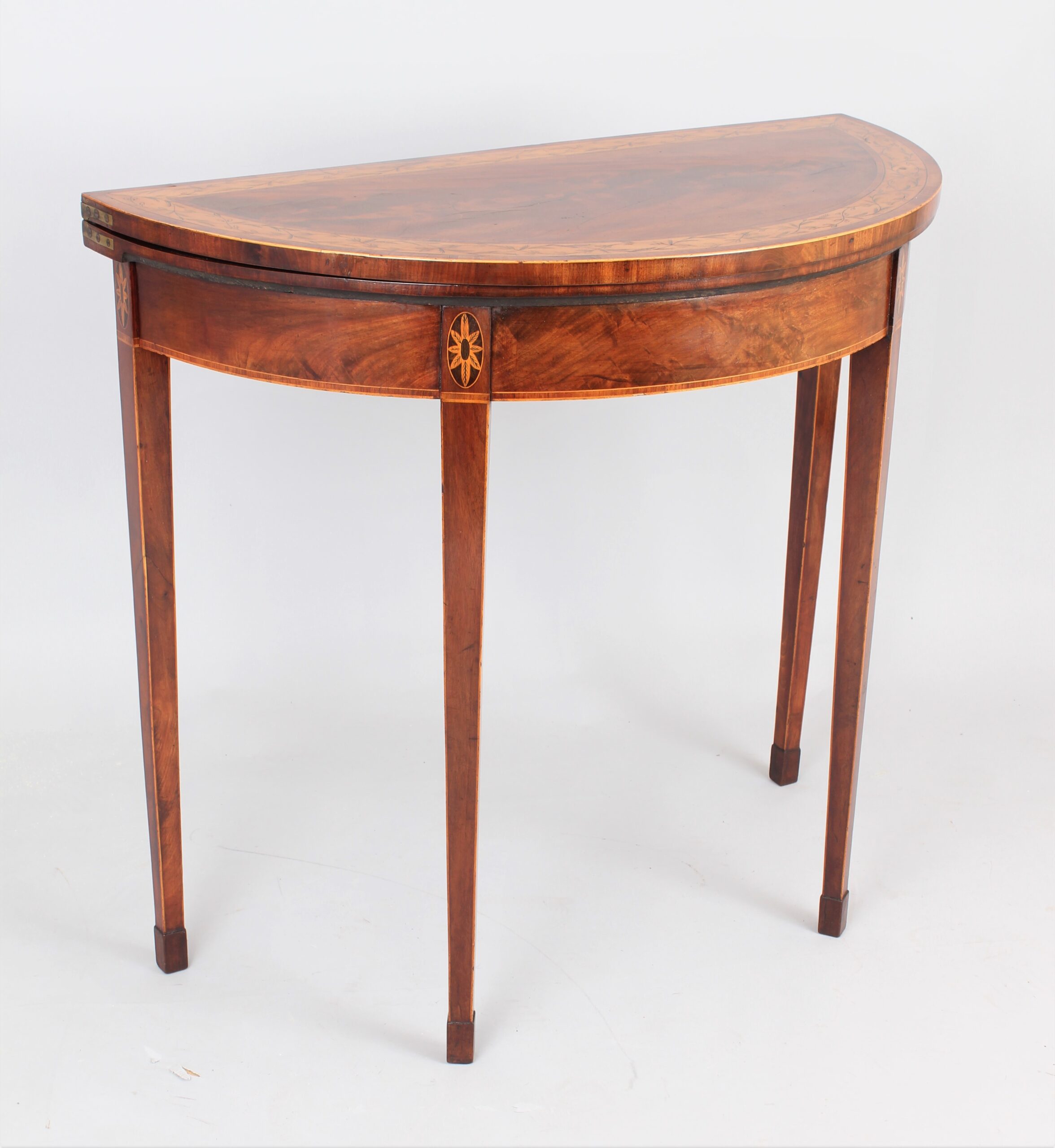 George III period mahogany semi-circular table