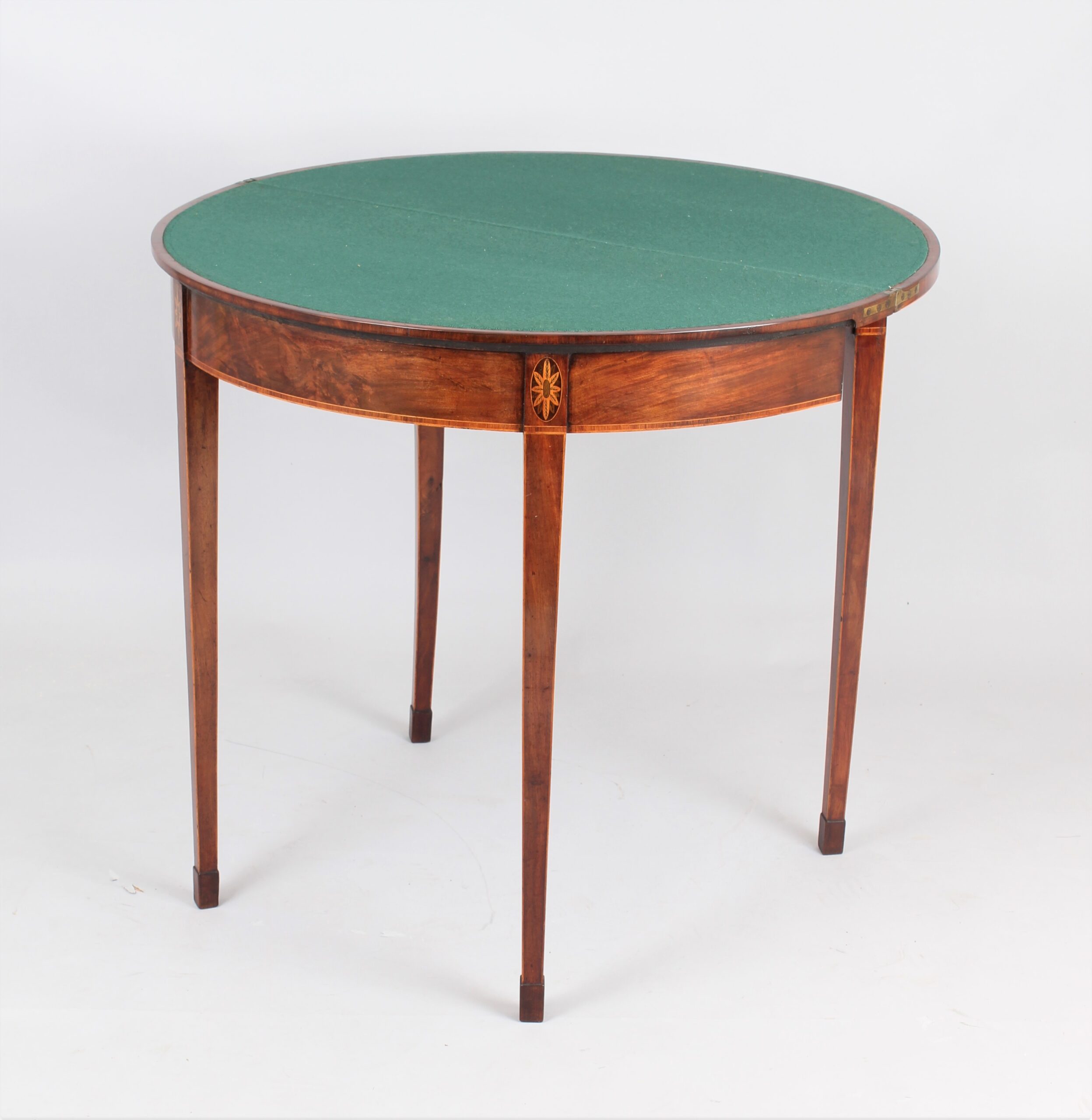 George III period mahogany semi-circular table