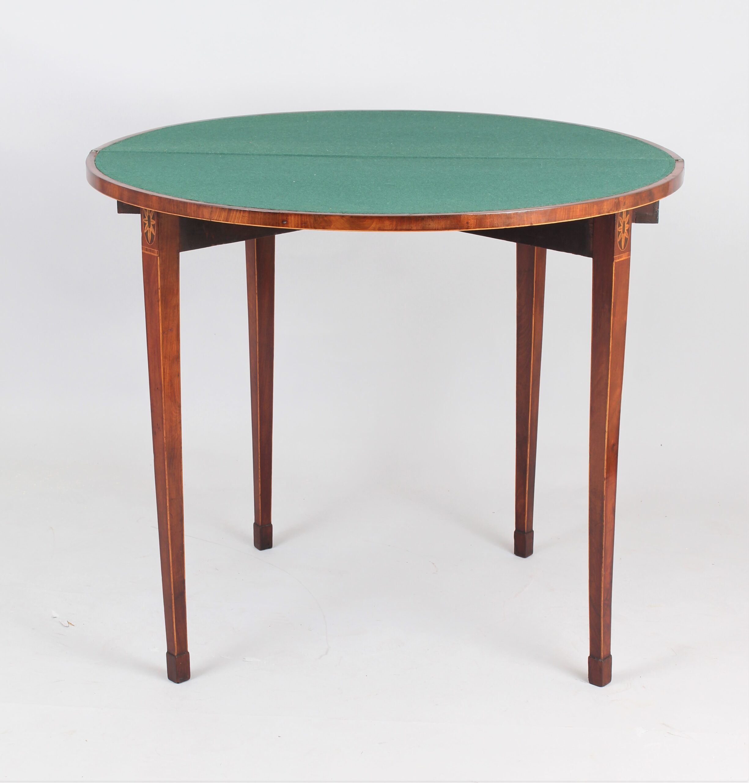 George III period mahogany semi-circular table