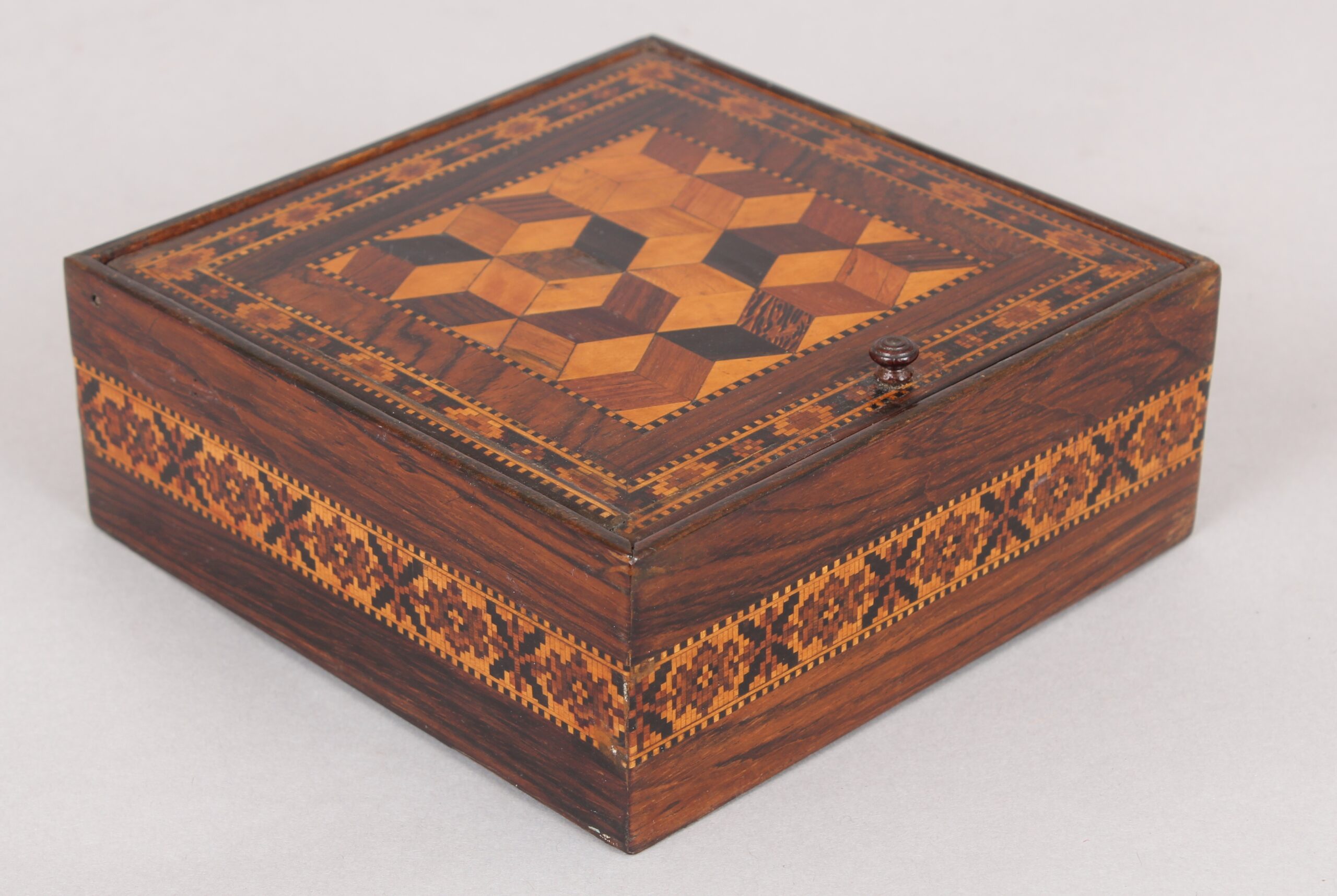 Victorian Tunbridge-ware square box