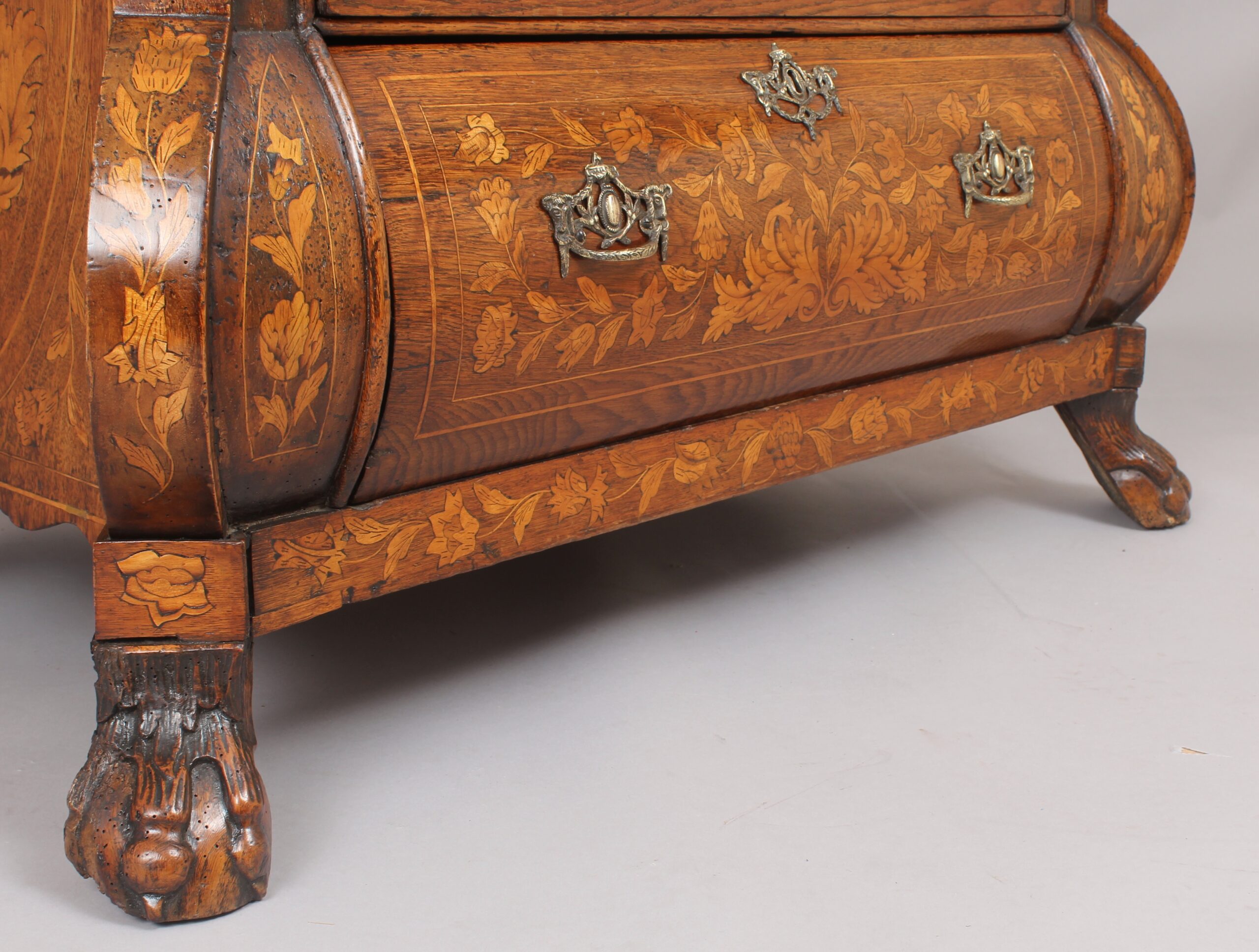 Eighteenth century Dutch walnut and marquetry chest-of-drawers