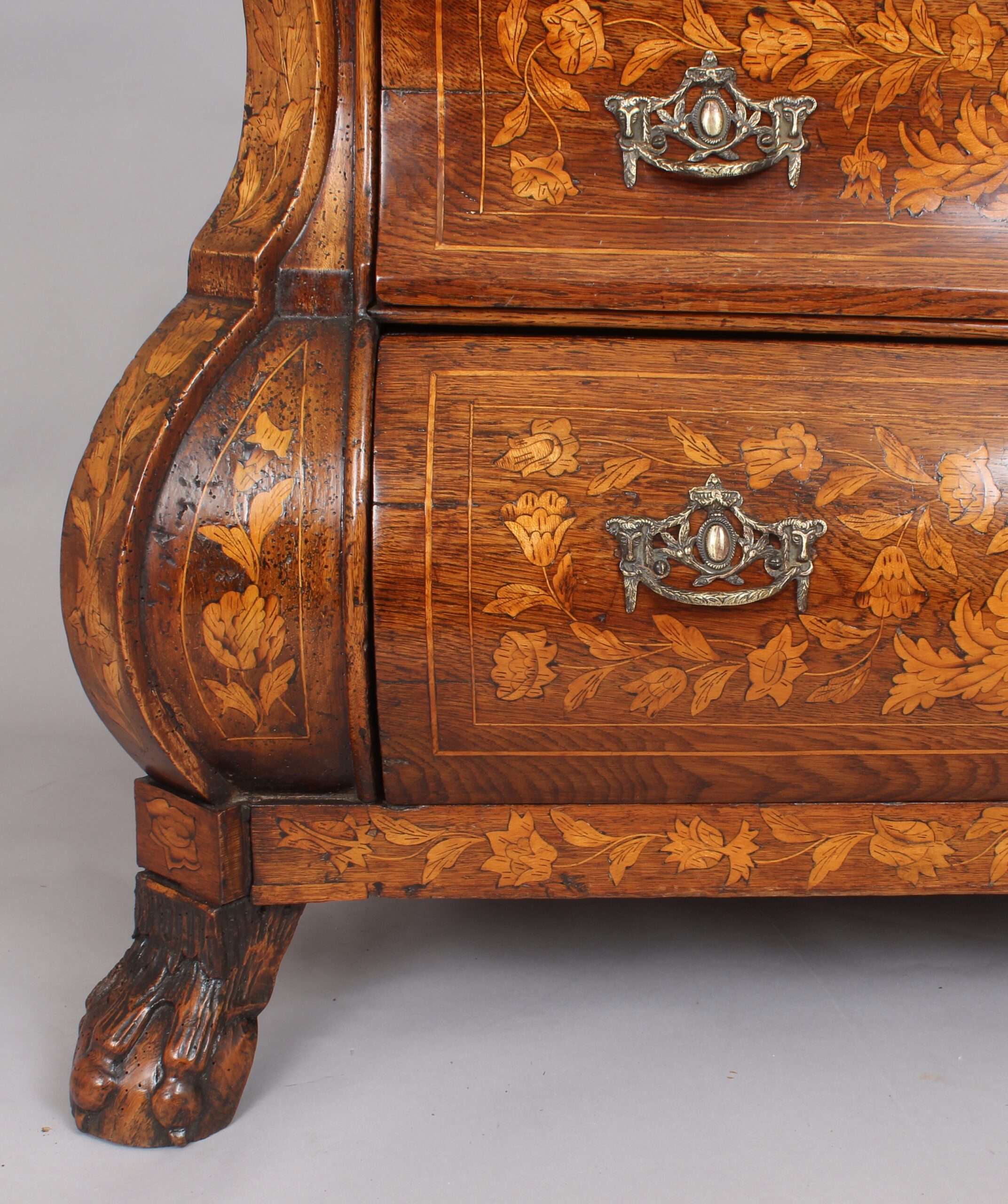 Eighteenth century Dutch walnut and marquetry chest-of-drawers