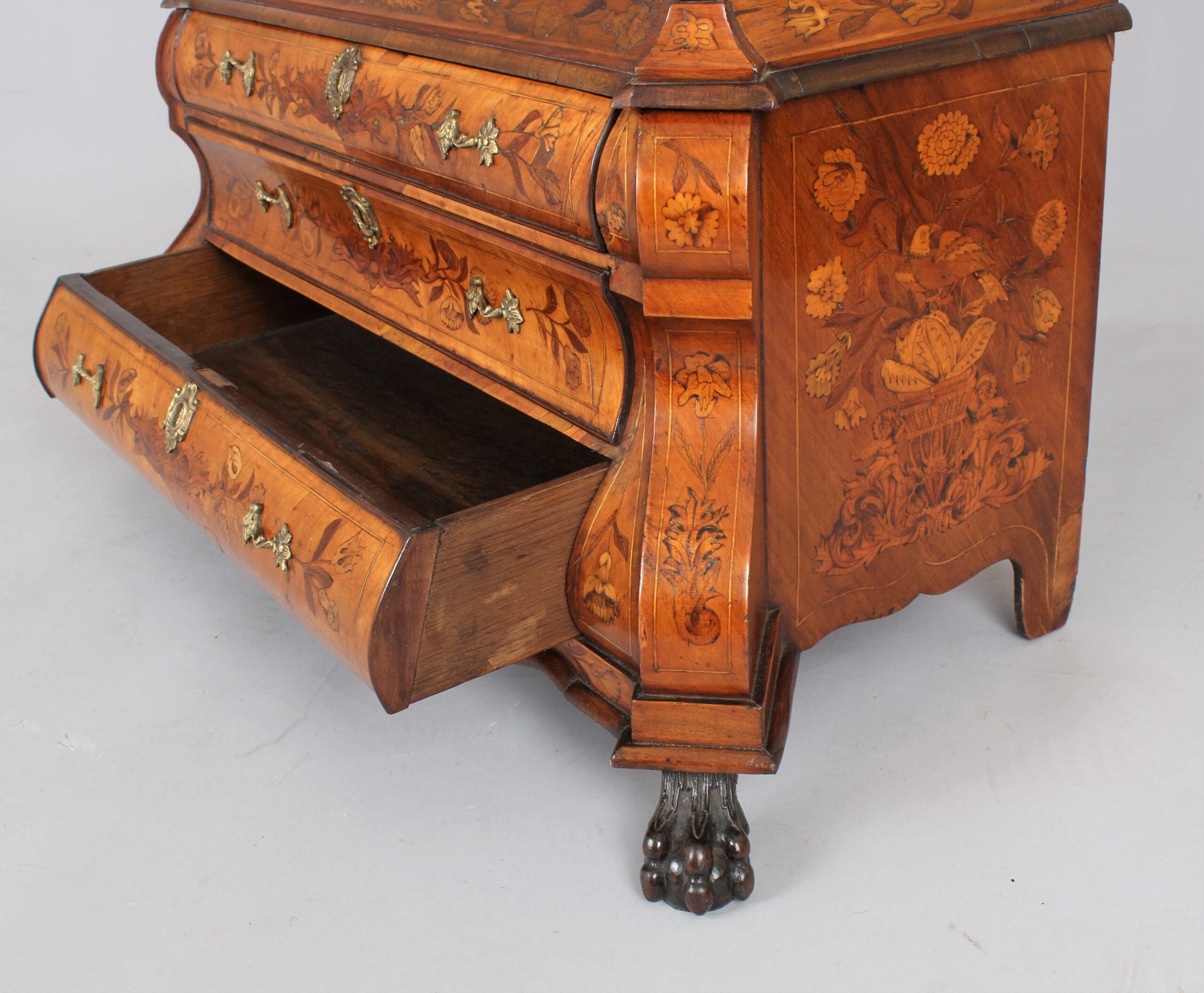 A fine late 18th/19th century Dutch marquetry display cabinet