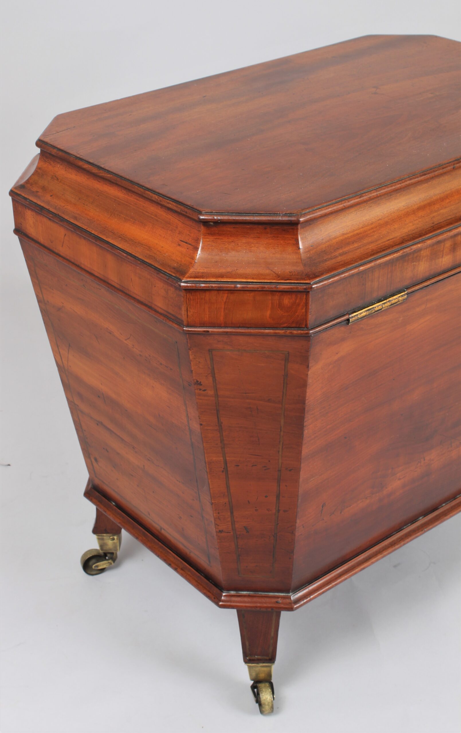 George IV period mahogany sarcophagus shaped wine cooler
