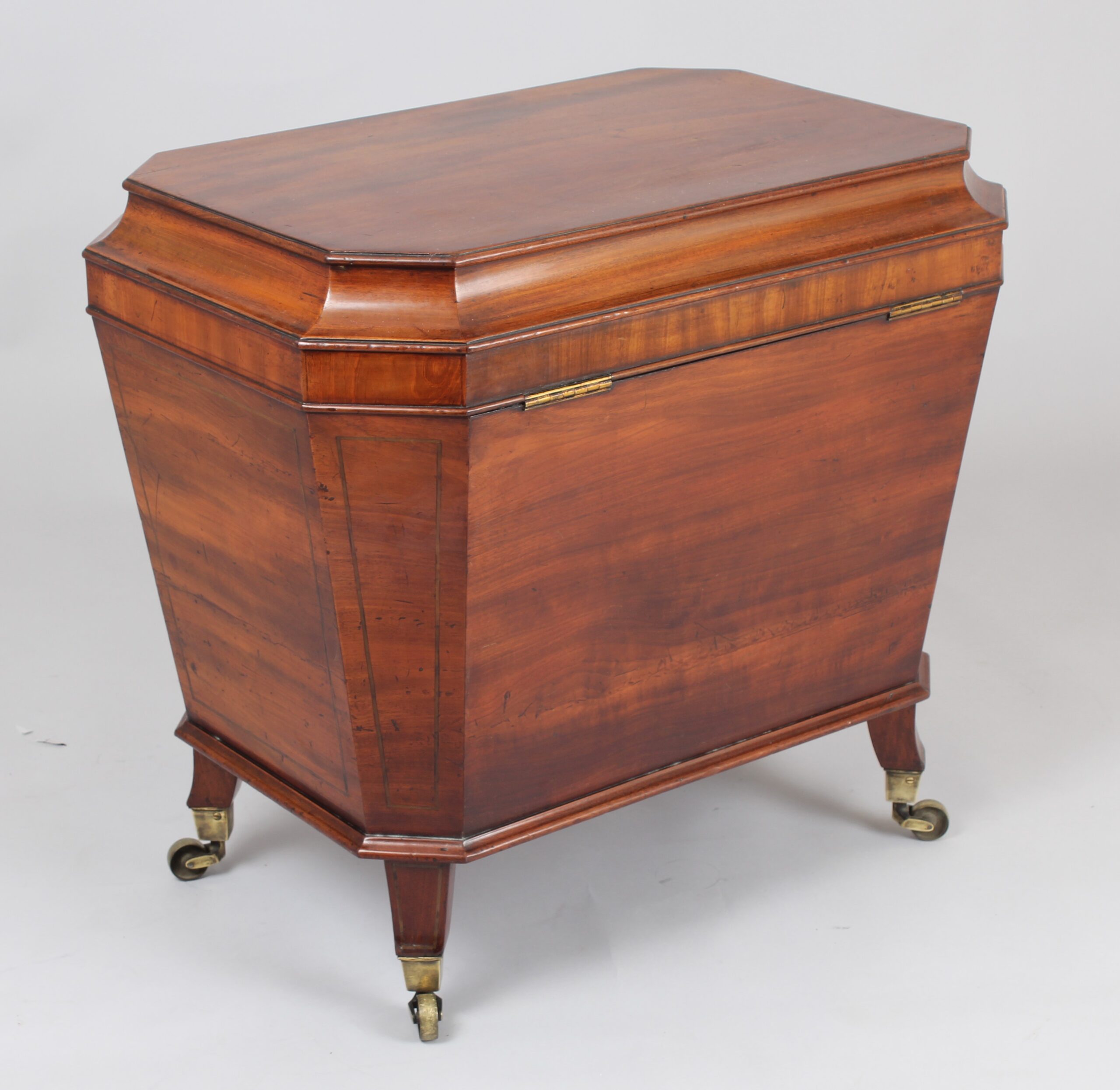 George IV period mahogany sarcophagus shaped wine cooler