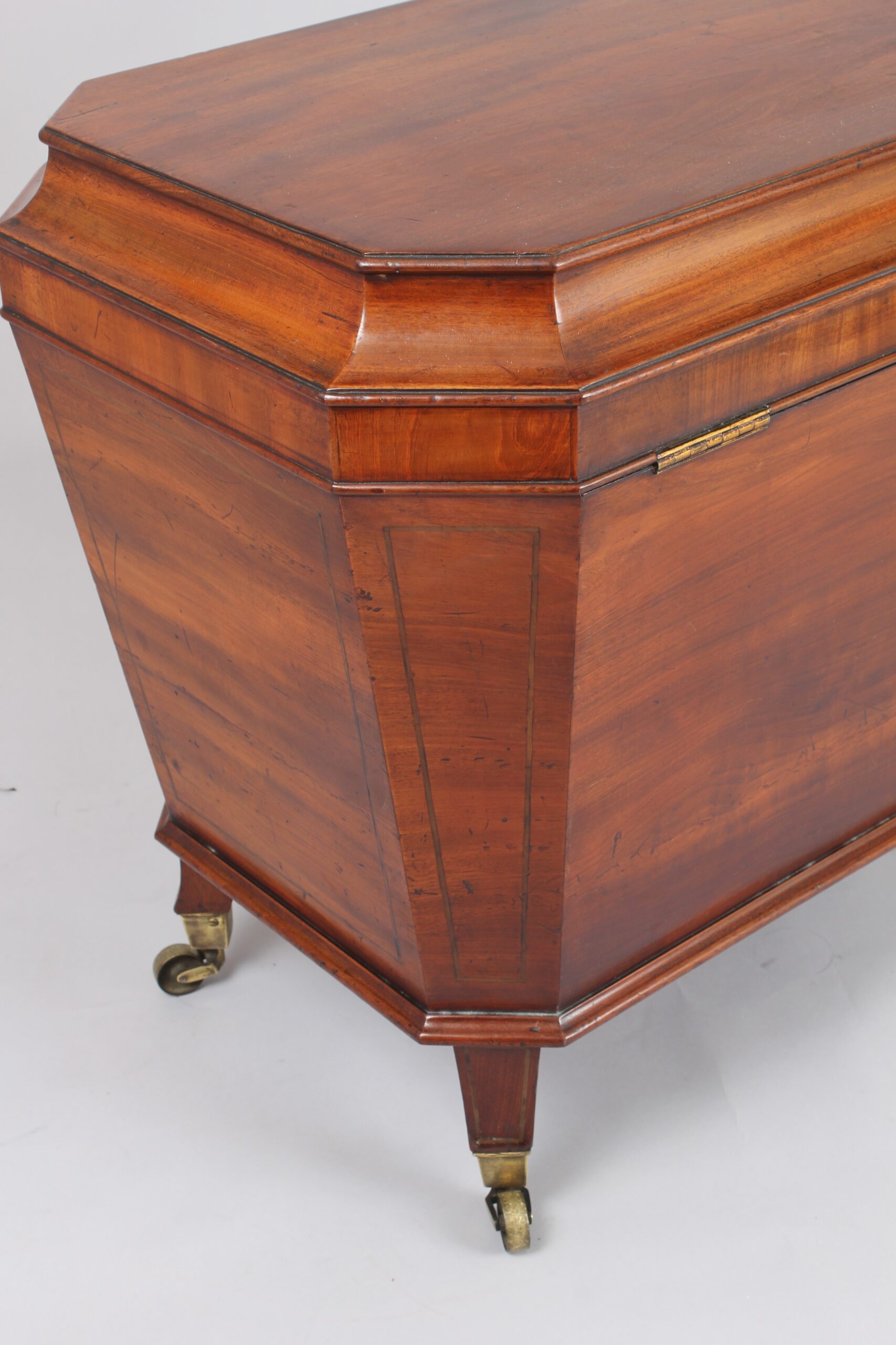George IV period mahogany sarcophagus shaped wine cooler