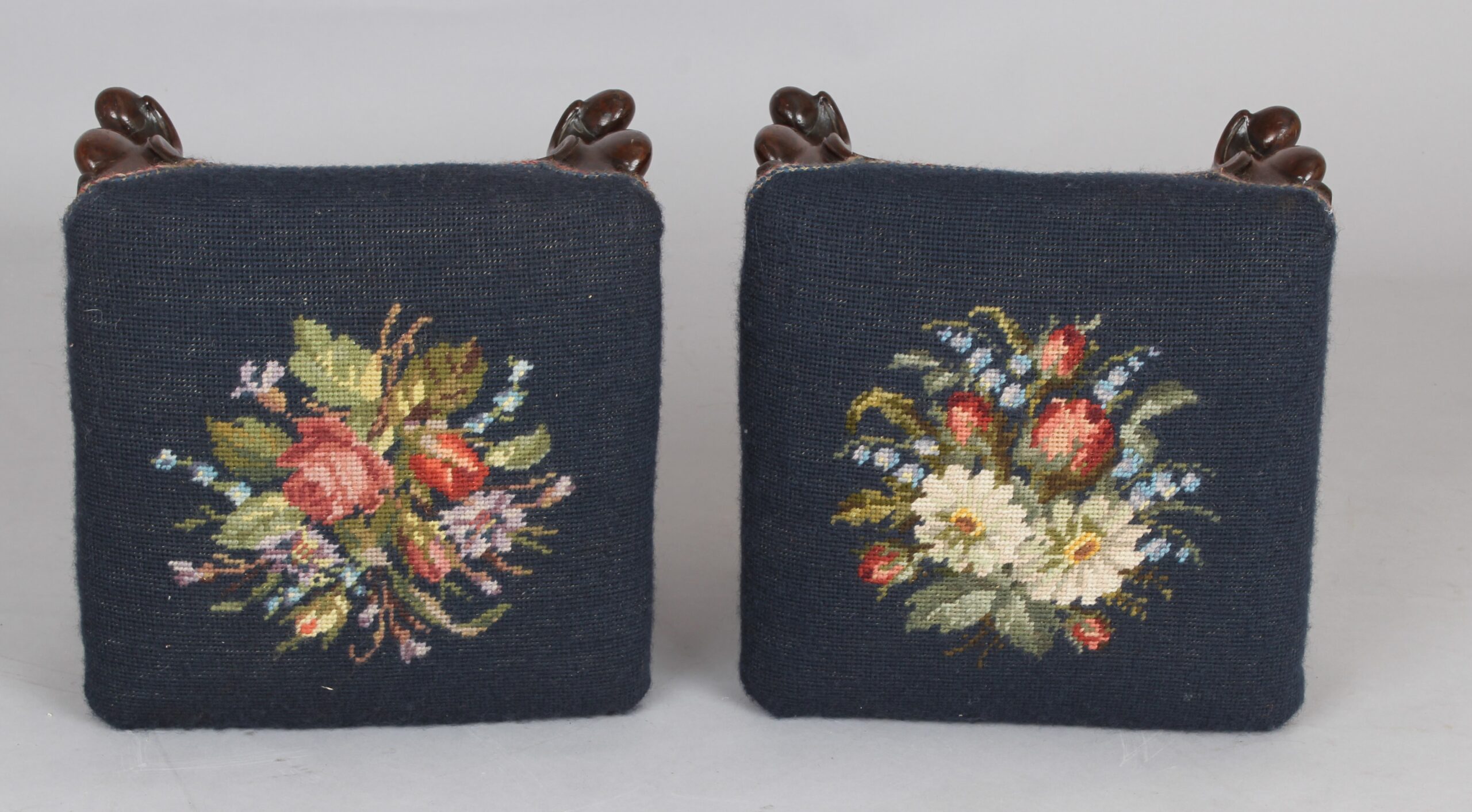 Pair of Victorian footstools