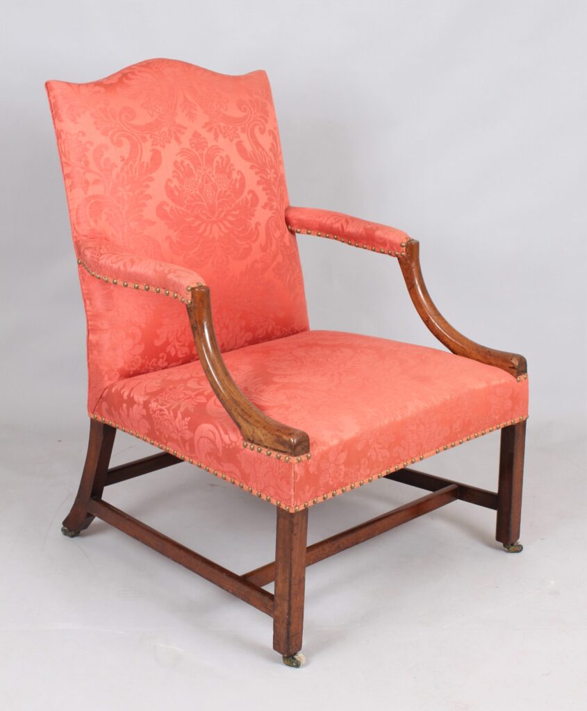 An important and fine mahogany Gainsborough armchair